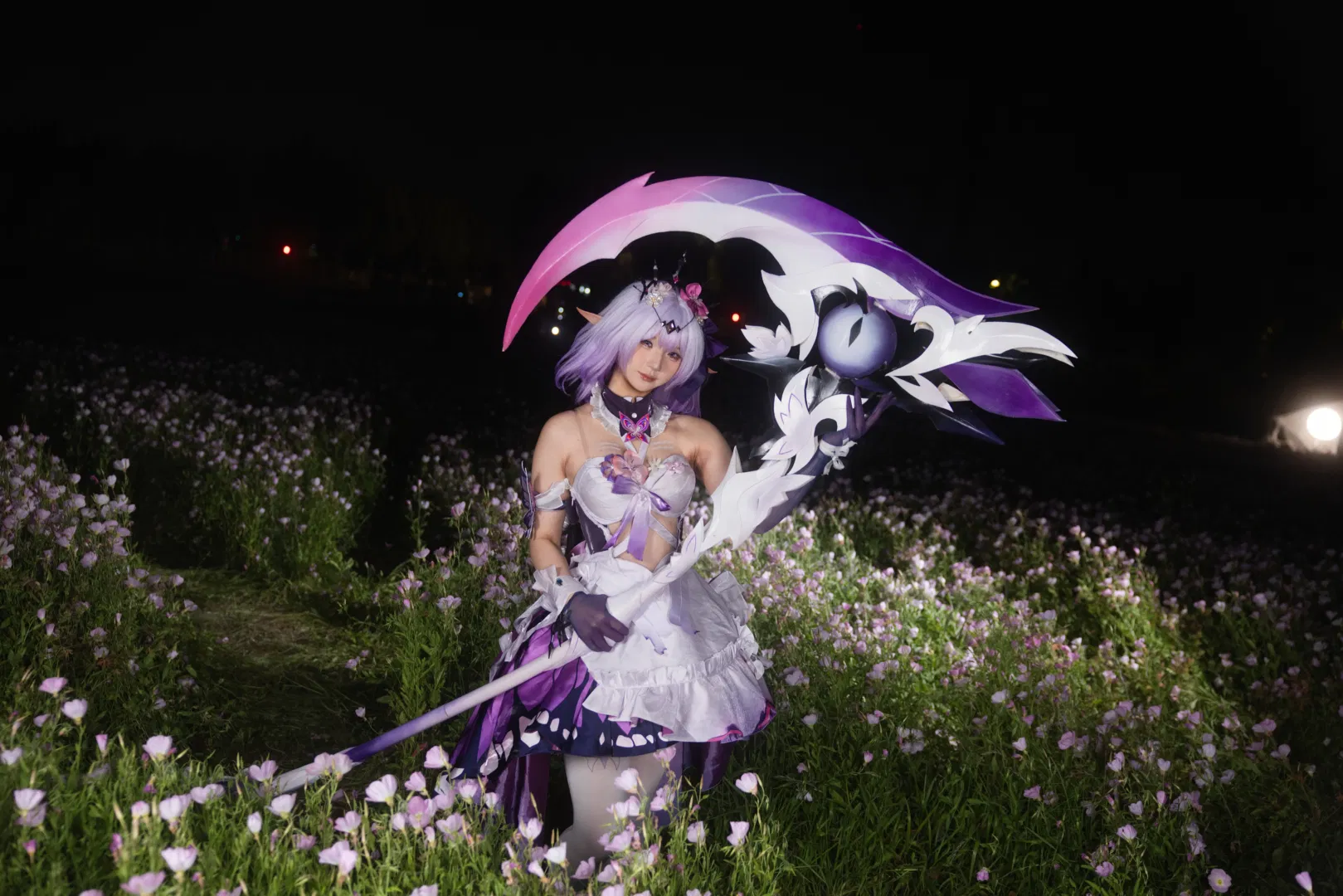 【遐蝶cos】崩坏星穹铁道：月见草花海中的夜色记录 - 第 4 张