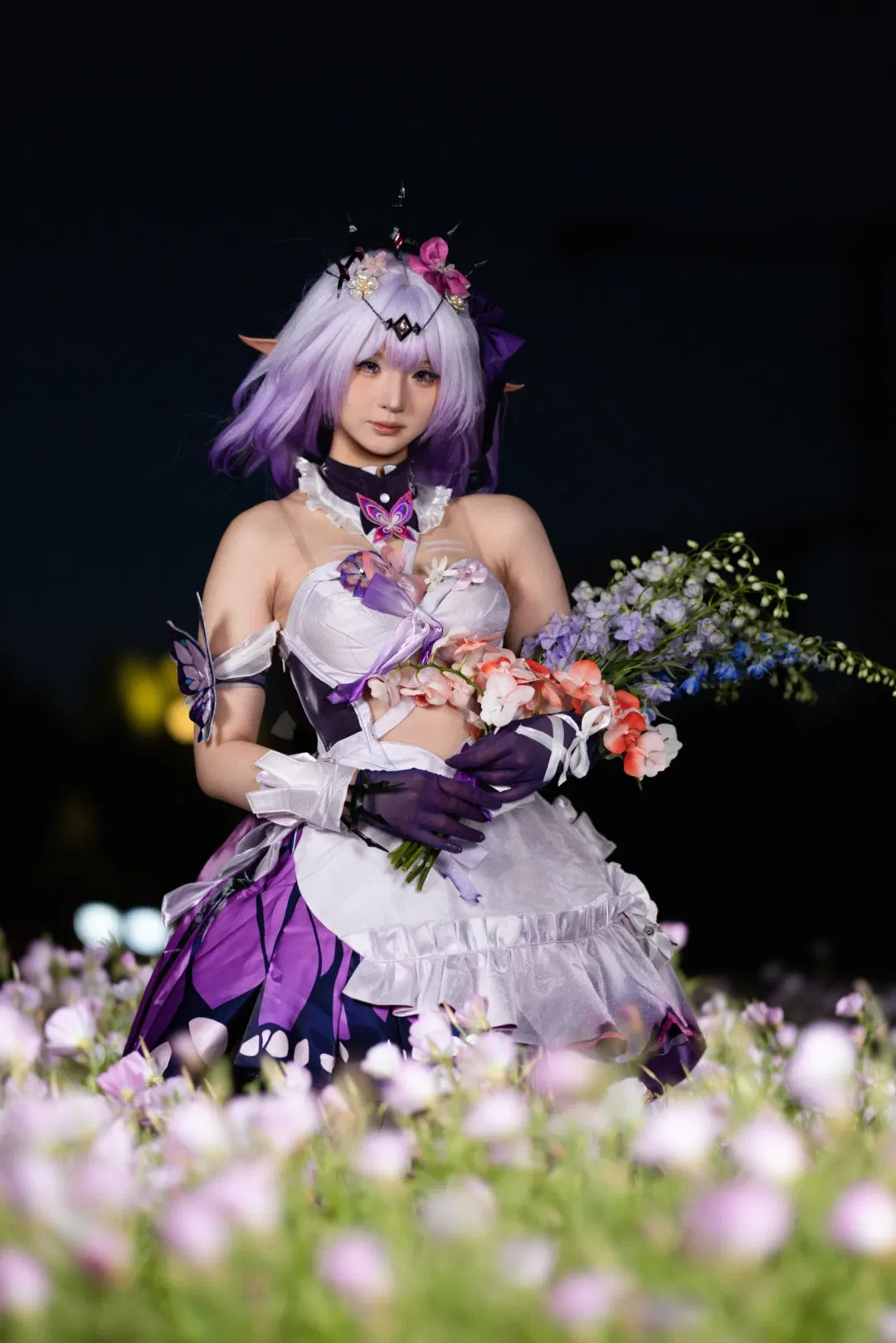 【遐蝶cos】崩坏星穹铁道：月见草花海中的夜色记录 - 第 6 张