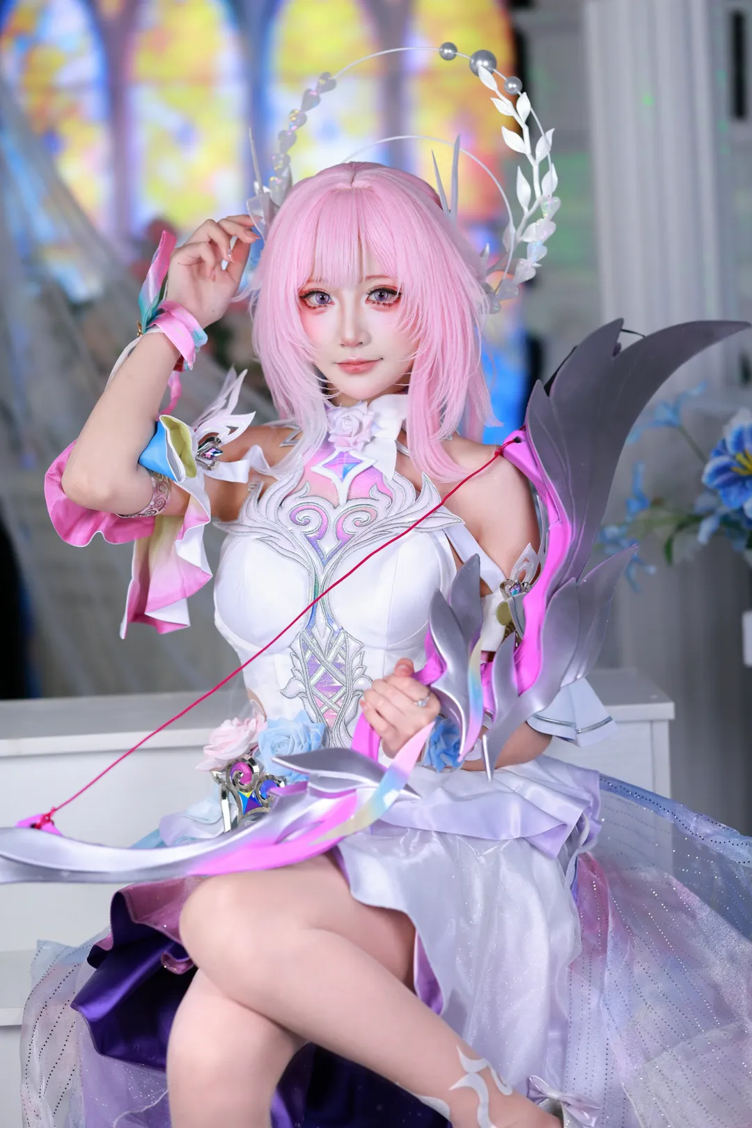 【昔涟cos】崩坏星穹铁道翁法罗斯的粉色梦幻 - 第 6 张