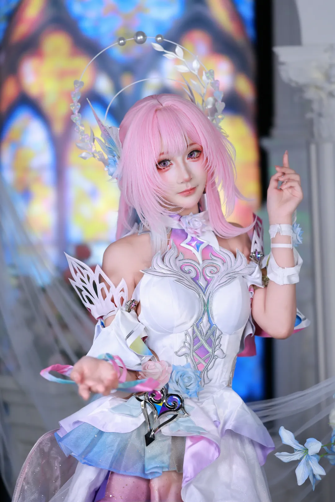 【昔涟cos】崩坏星穹铁道翁法罗斯的粉色梦幻 - 第 9 张