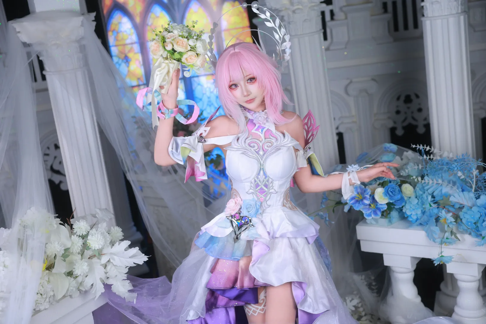 【昔漣cos】崩壞星穹鐵道翁法羅斯的粉色神明 - 第 6 張