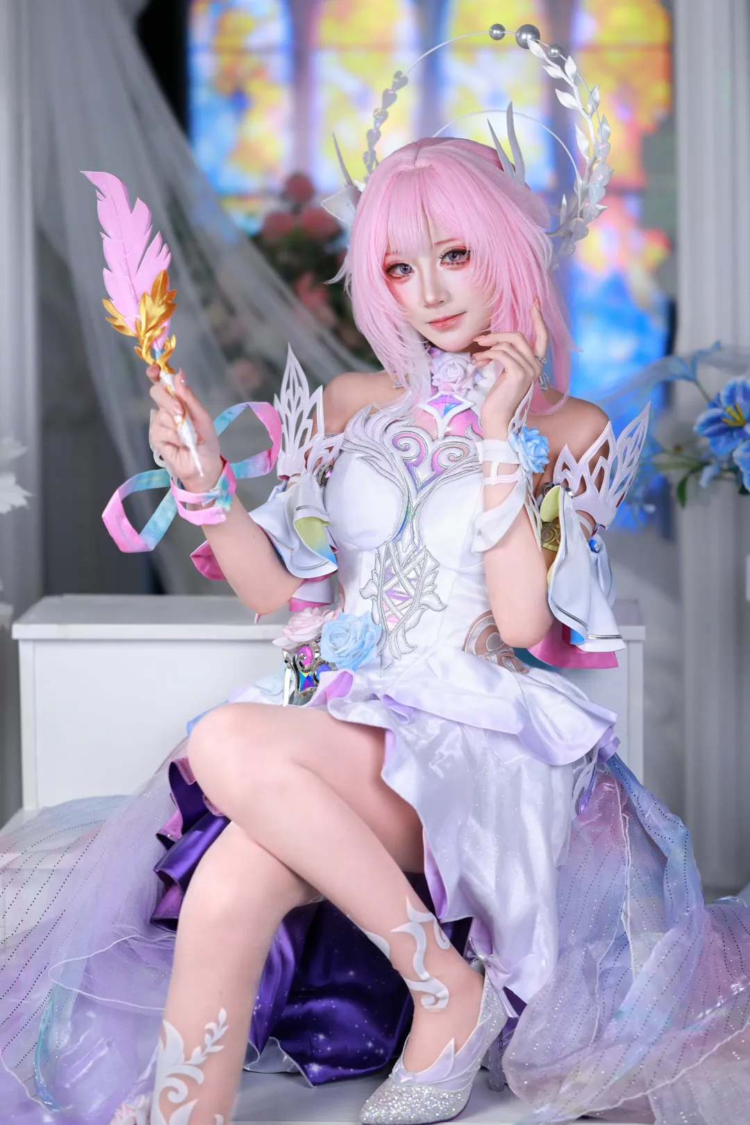 【昔漣cos】崩壞星穹鐵道翁法羅斯的粉色神明 - 第 7 張