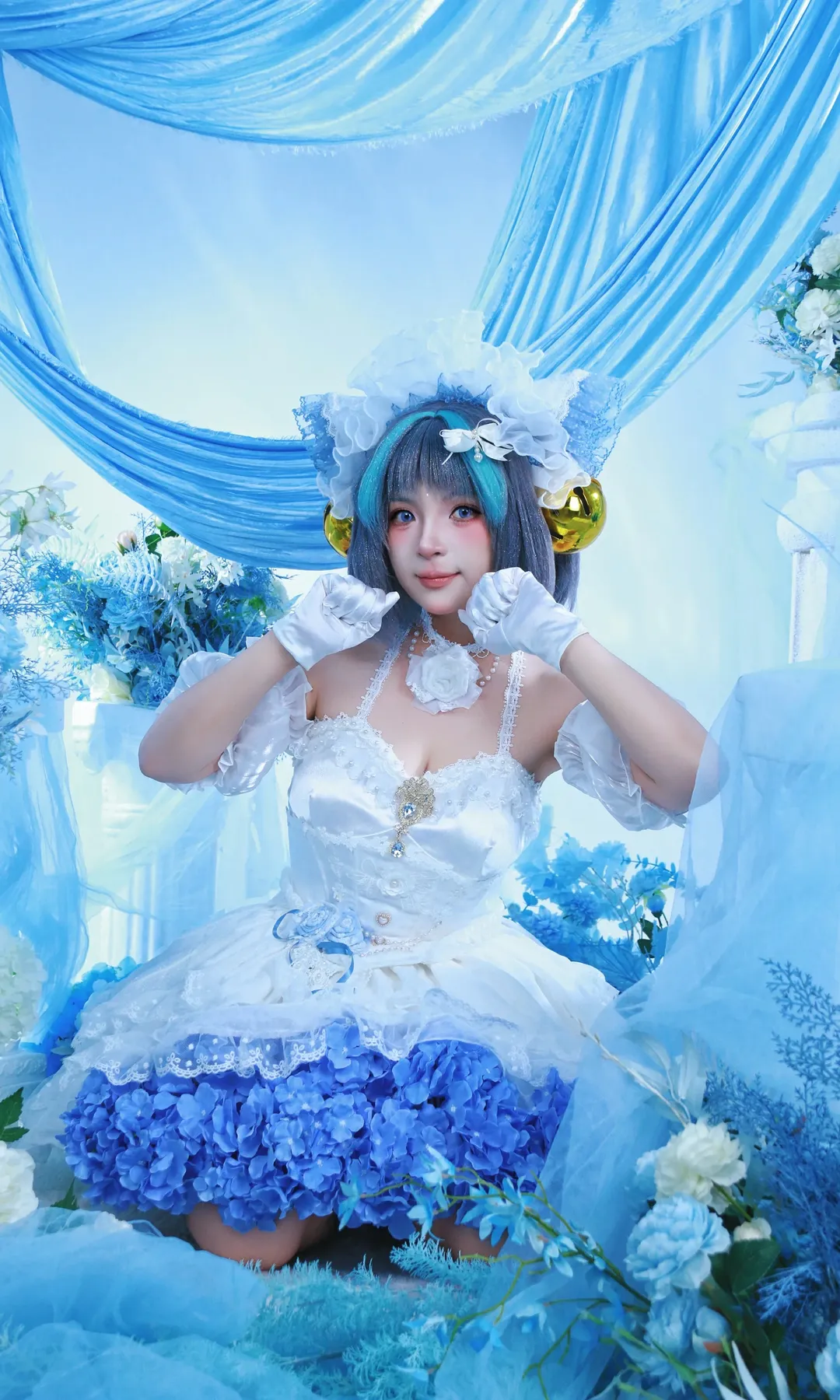 碧蓝航线柴郡花嫁cos，蓝色主题棚拍分享 - 第 2 张