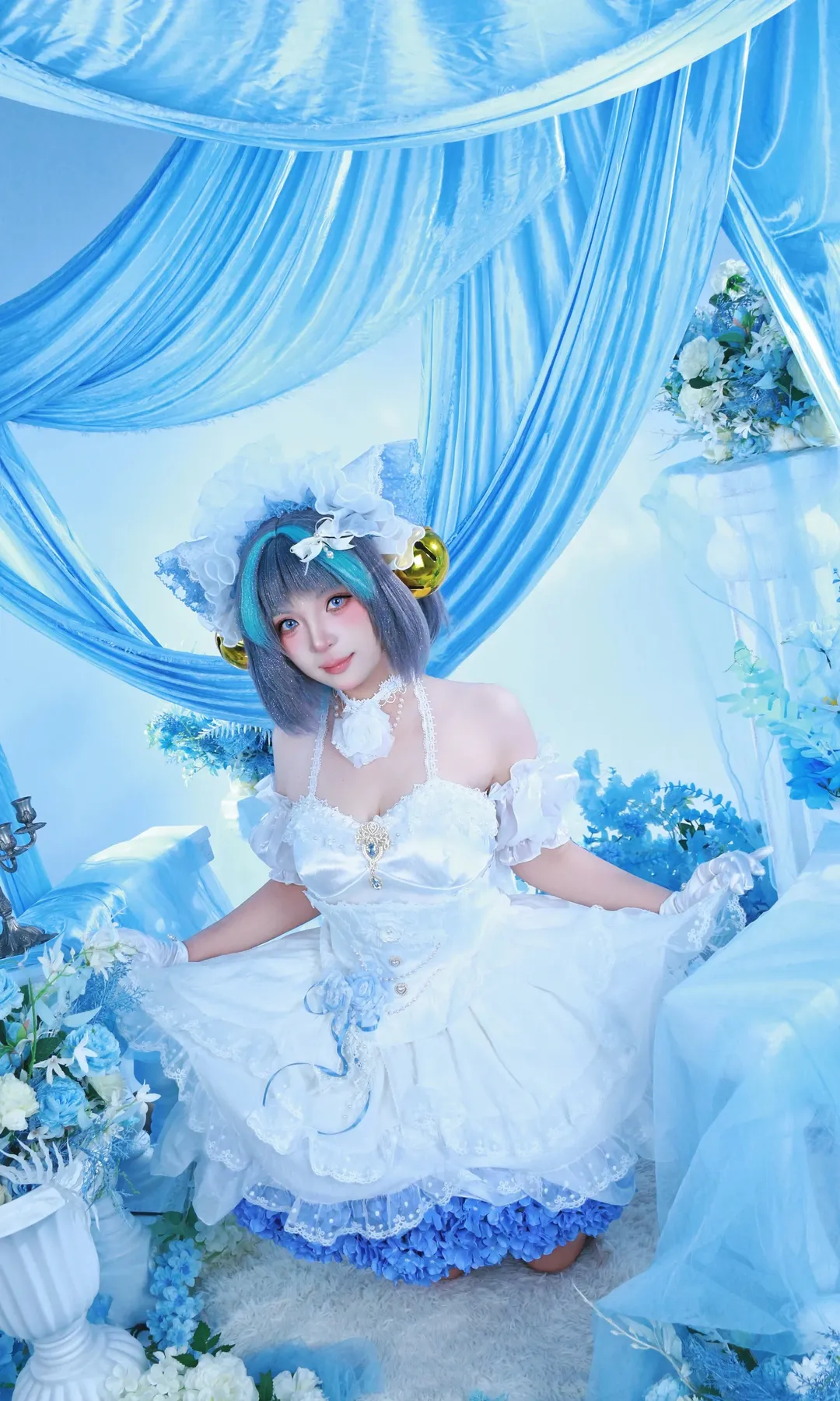 碧蓝航线柴郡花嫁cos，蓝色主题棚拍分享 - 第 4 张
