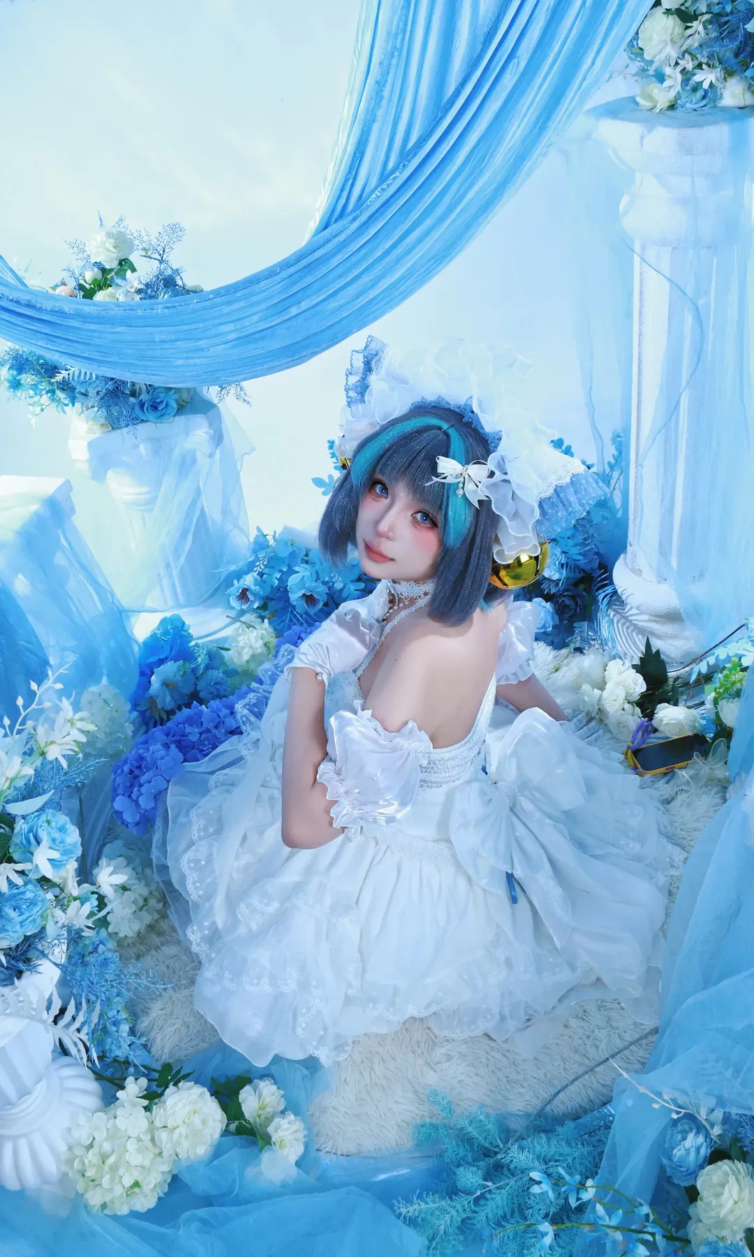碧蓝航线柴郡花嫁cos，蓝色主题棚拍分享 - 第 6 张