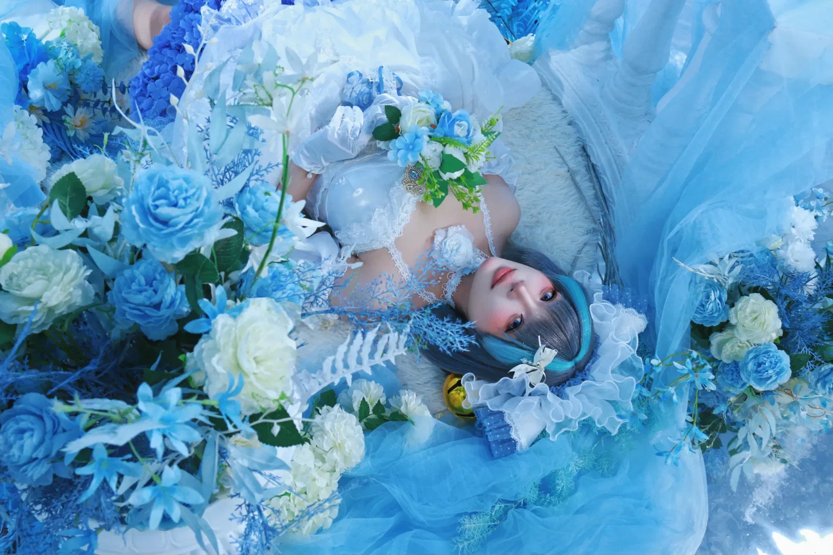 【柴郡cos】碧藍航線花嫁的藍白夢幻寫真 - 第 1 張