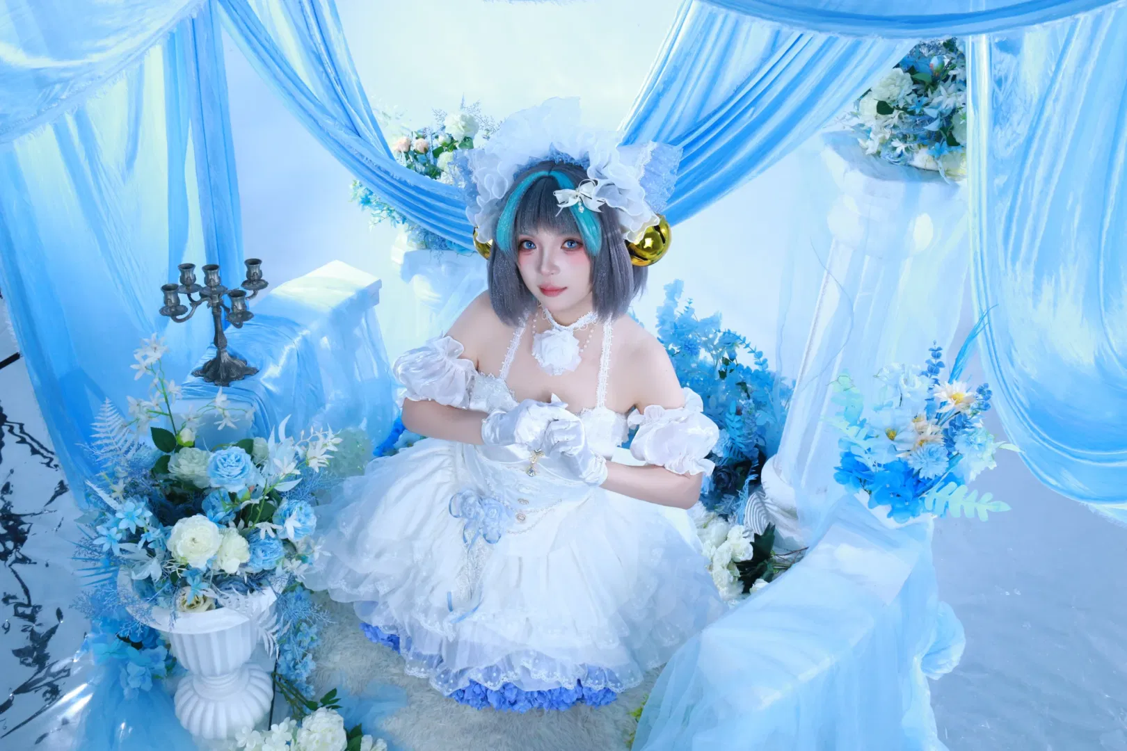 【柴郡cos】碧藍航線花嫁的藍白夢幻寫真 - 第 2 張