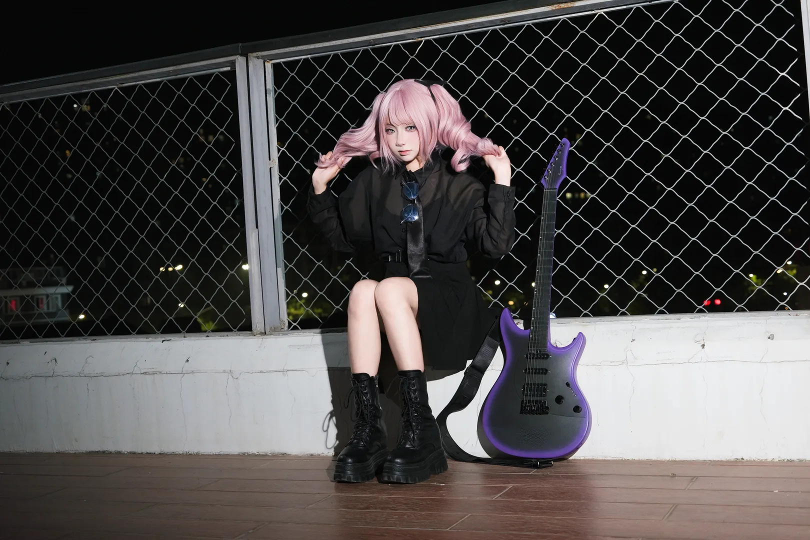 【钻石星尘hina cos】哭泣少女乐队，夜场街头与校园黑丝的日常私设 - 第 3 张