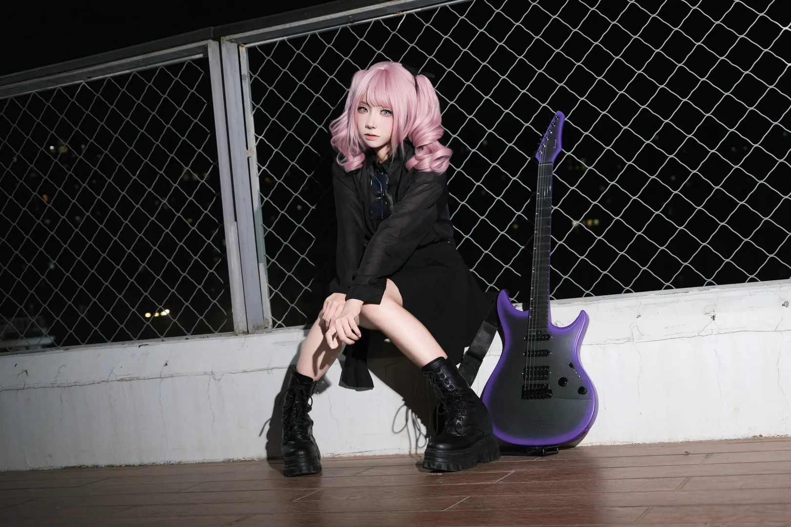 【钻石星尘hina cos】哭泣少女乐队，夜场街头与校园黑丝的日常私设 - 第 4 张
