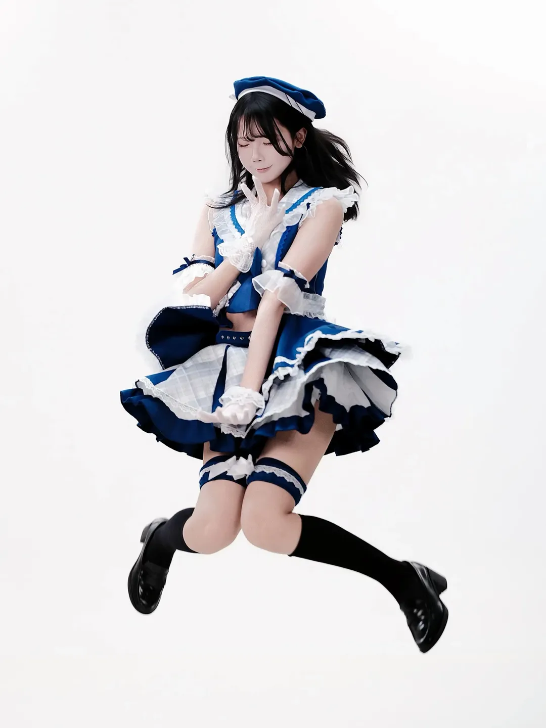 蓝色系地下偶像打歌服cosplay舞台感拍摄记录 - 第 1 张