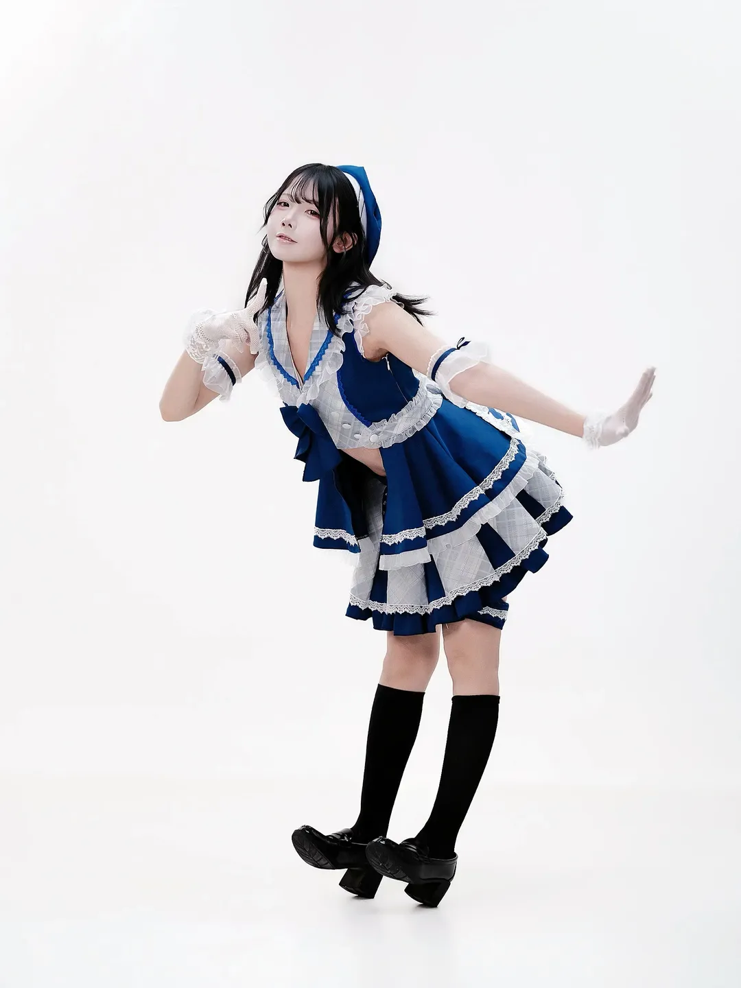 蓝色系地下偶像打歌服cosplay舞台感拍摄记录 - 第 3 张