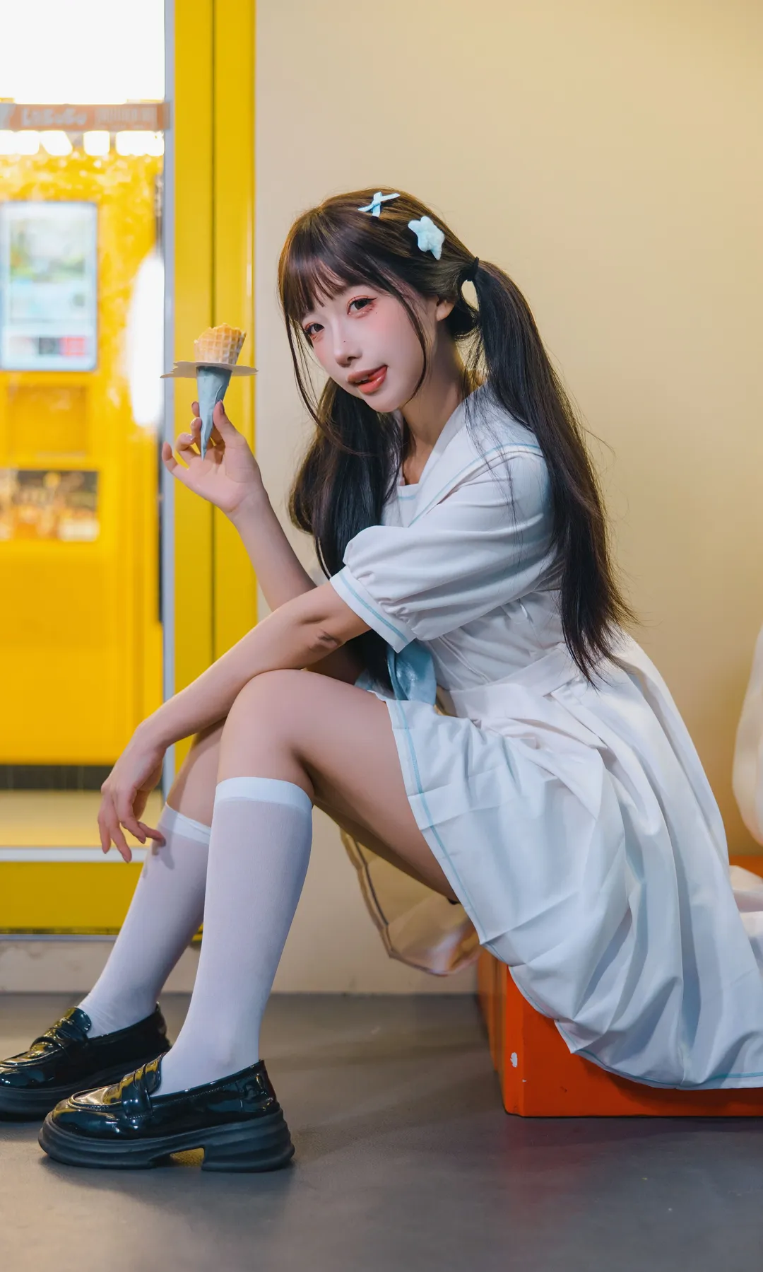 夏天的冰激凌 日系小清新元气少女二次元摄影 - 第 2 张