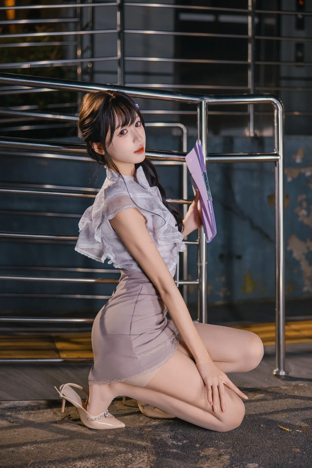 加班OL制服夜景外拍 二次元走进现实的一天 - 第 4 张