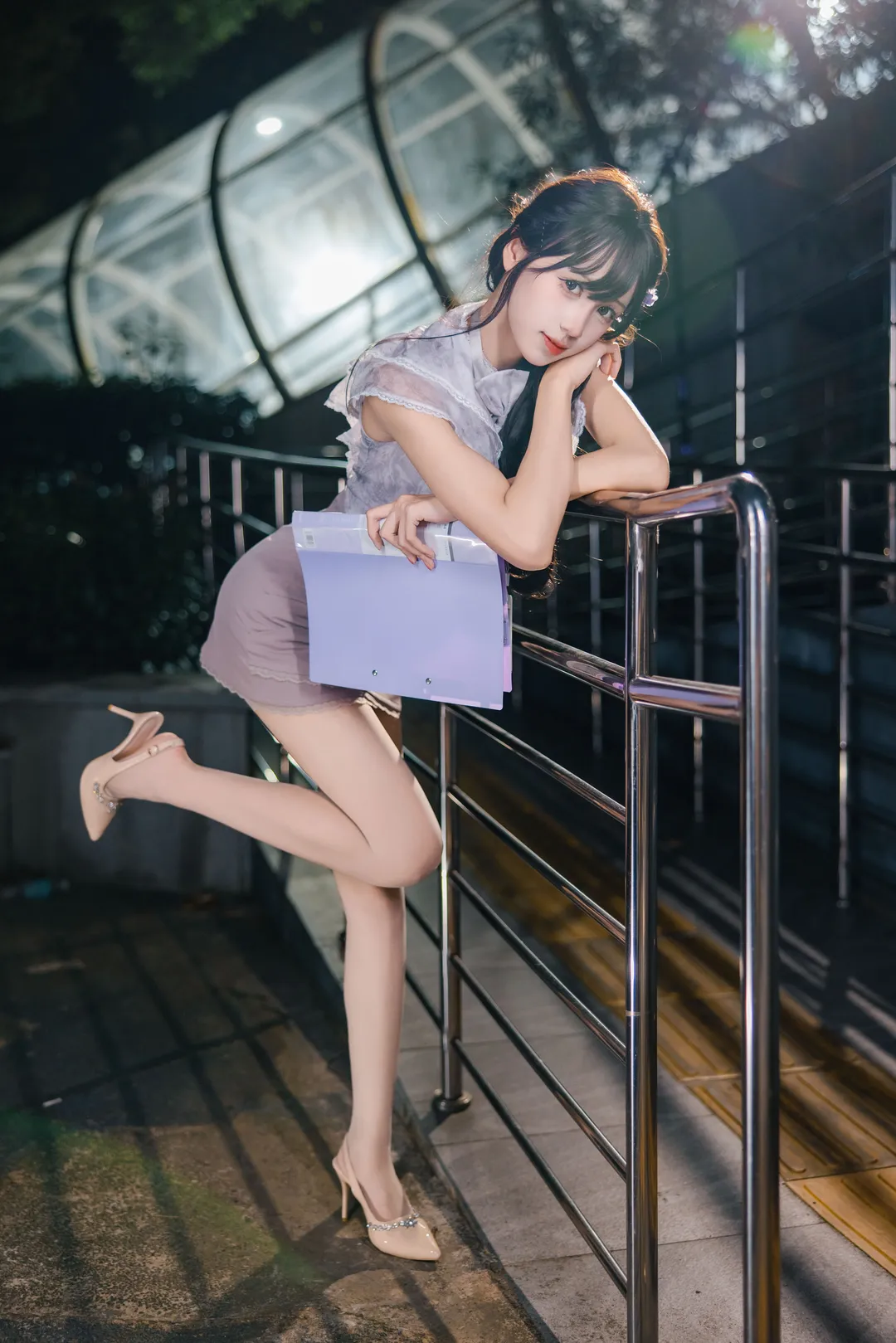 加班OL制服夜景外拍 二次元走进现实的一天 - 第 8 张