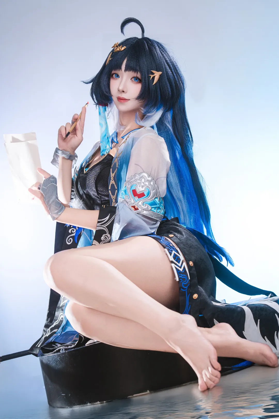 【秧秧cos】鳴潮玄翎，在水一方的國風少女 - 第 1 張