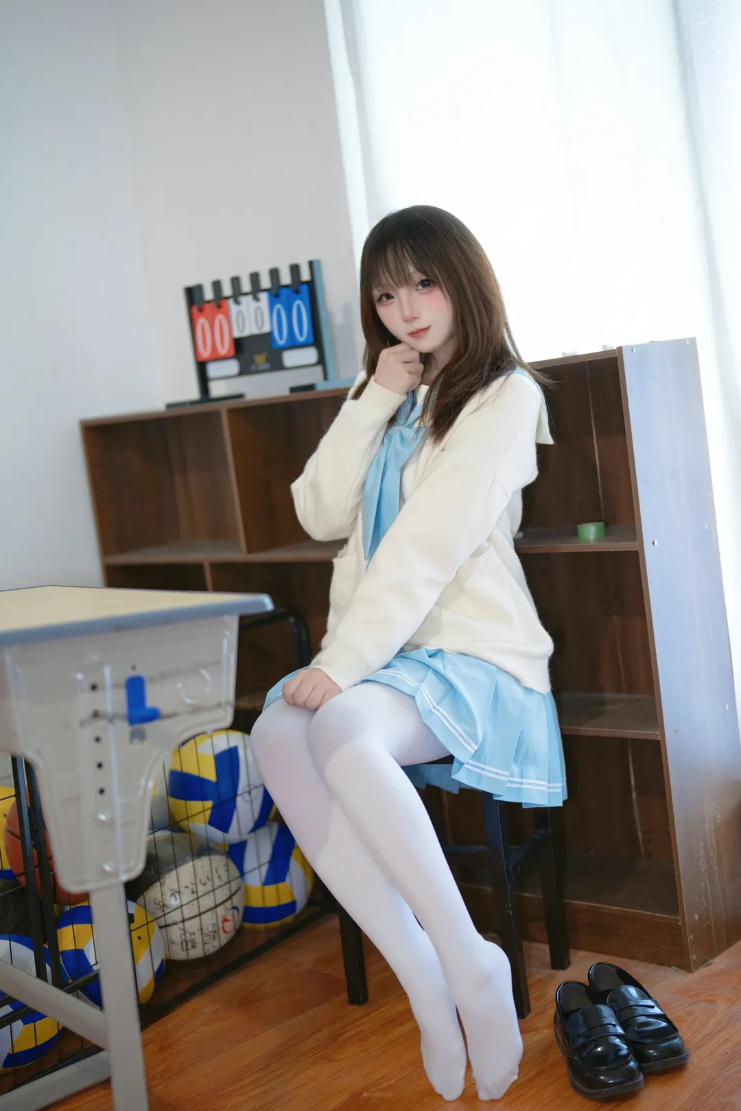 校园风JK水手服白丝写真 - 第 1 张