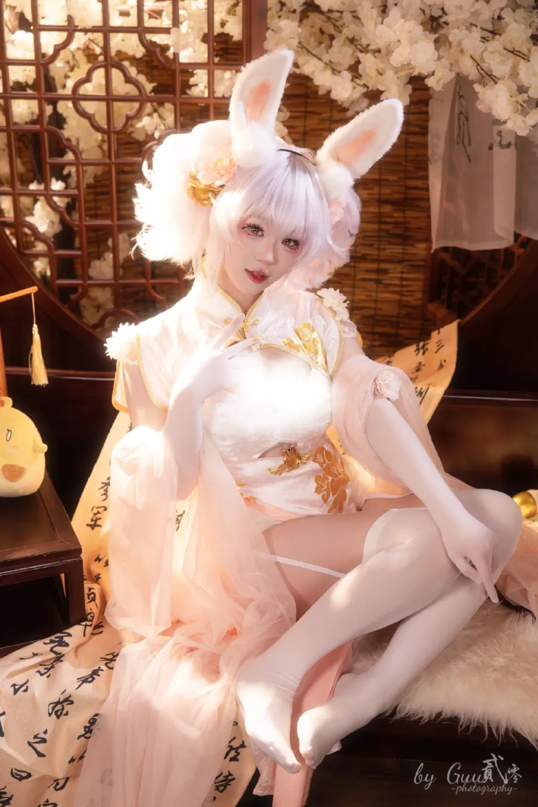 【拉菲cos】碧藍航線拉菲旗袍兔兔國風攝影 - 第 1 張