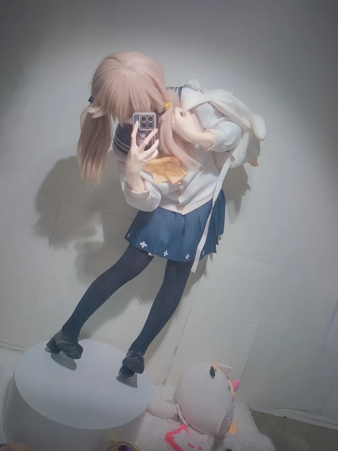 【日富美cos】蔚蓝档案的元气JK制服与黑丝穿搭分享 - 第 1 张