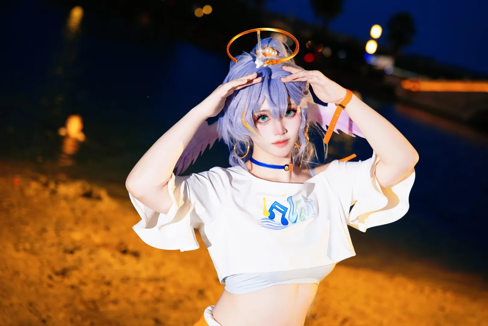 【知更鸟cos】夜晚沙滩上借风出发的少女 - 第 2 张