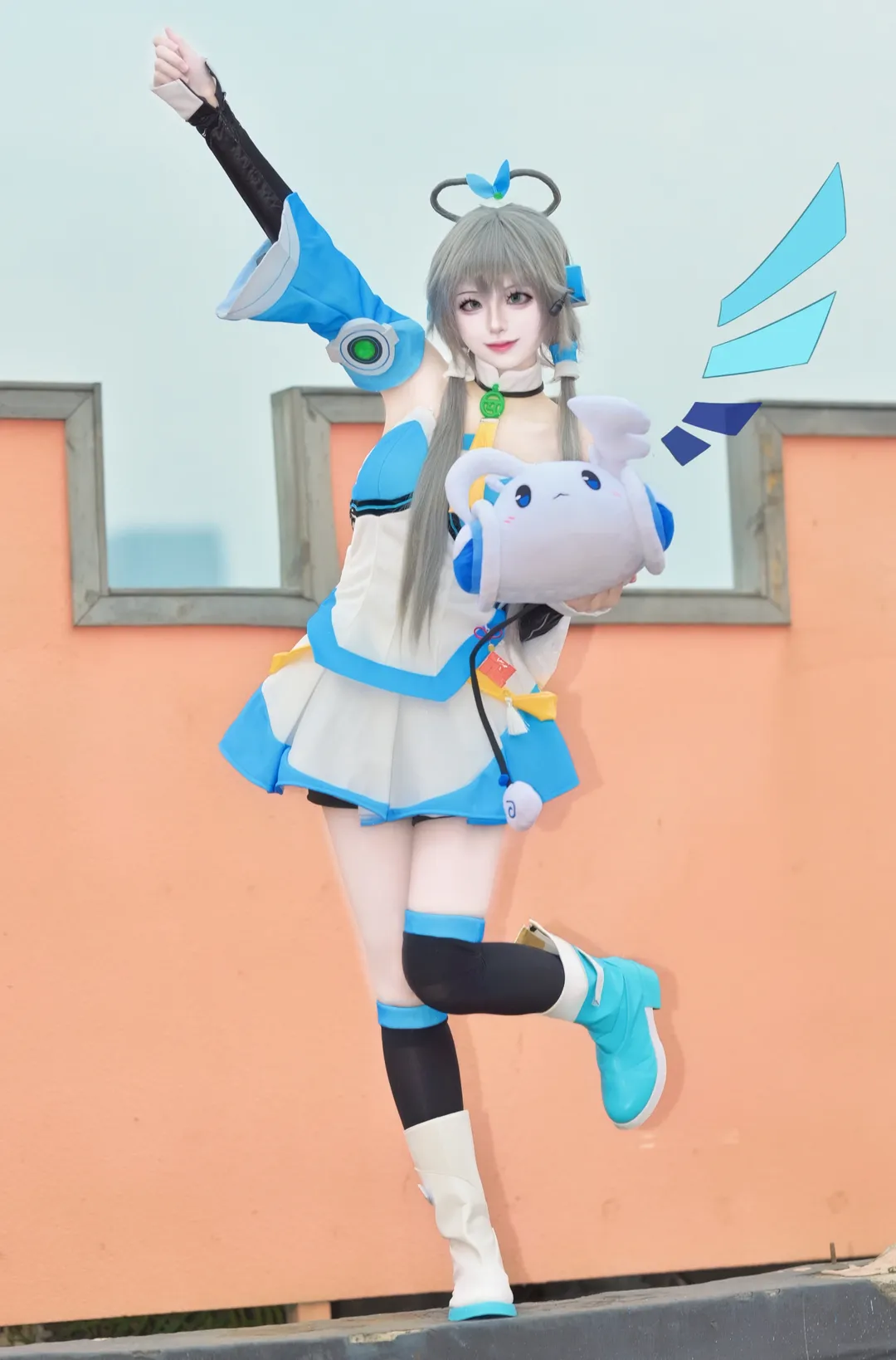 【洛天依cos】藍色打歌服與包子玩偶的夏日隨拍 - 第 2 張