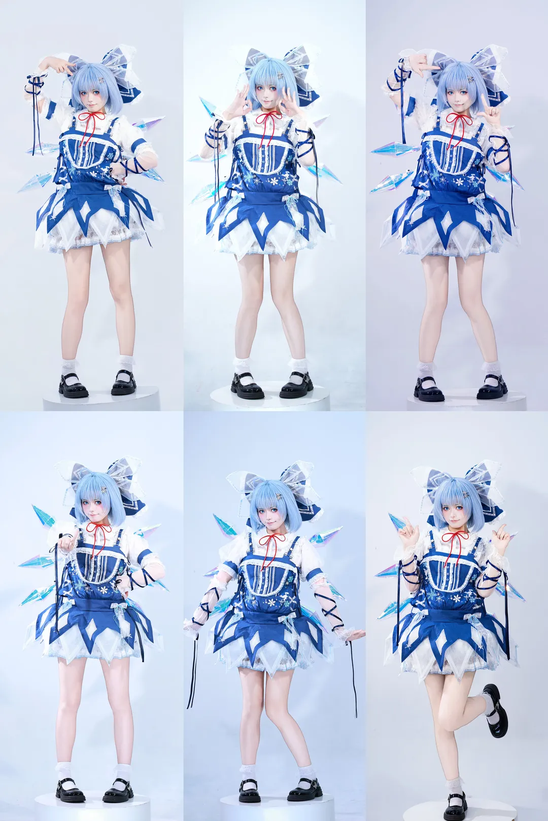 【琪露诺cos】东方project的冰之妖精，蓝白水晶裙摆真的太梦幻了 - 第 1 张