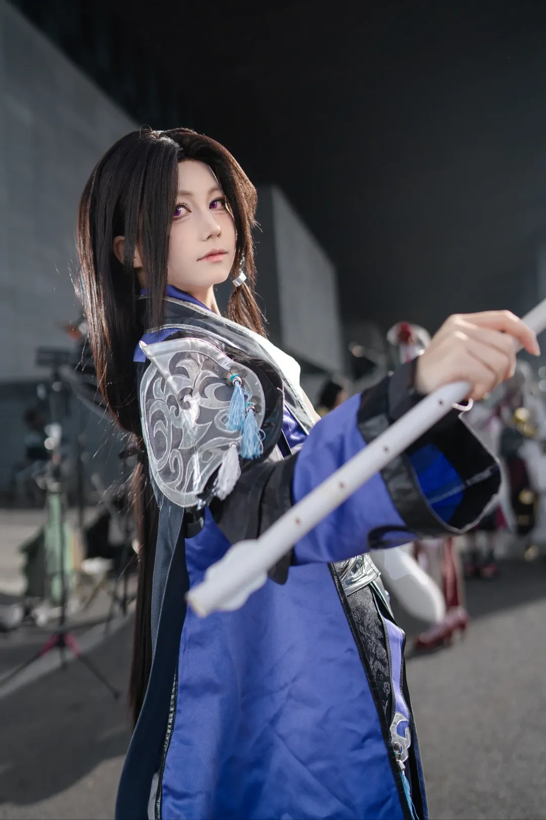 【万花cos】剑网3蓝白校服，外景光线下的质感分享 - 第 2 张