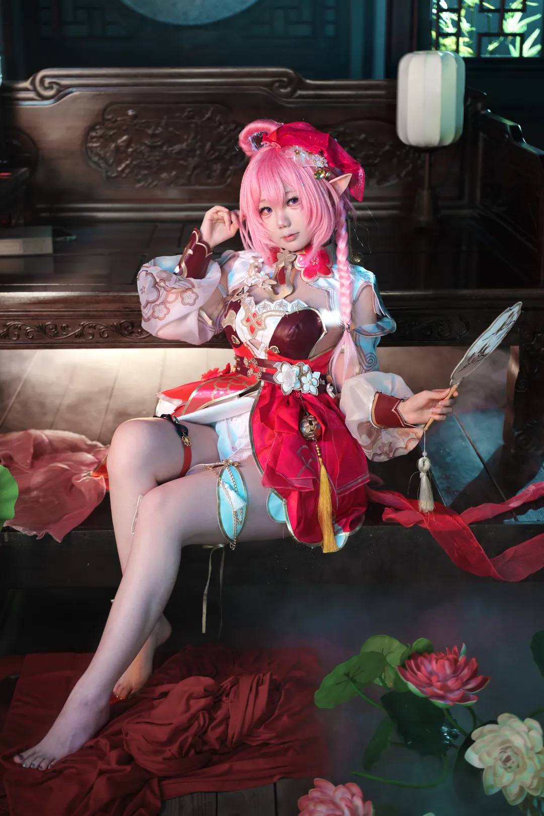 【爱莉希雅cos】崩坏三的粉色妖精陪你过除夕 - 第 4 张