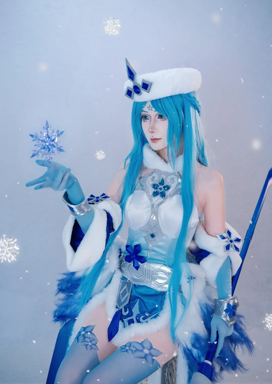 【王昭君cos】王者荣耀冰雪之华白梅落日的出片分享 - 第 2 张
