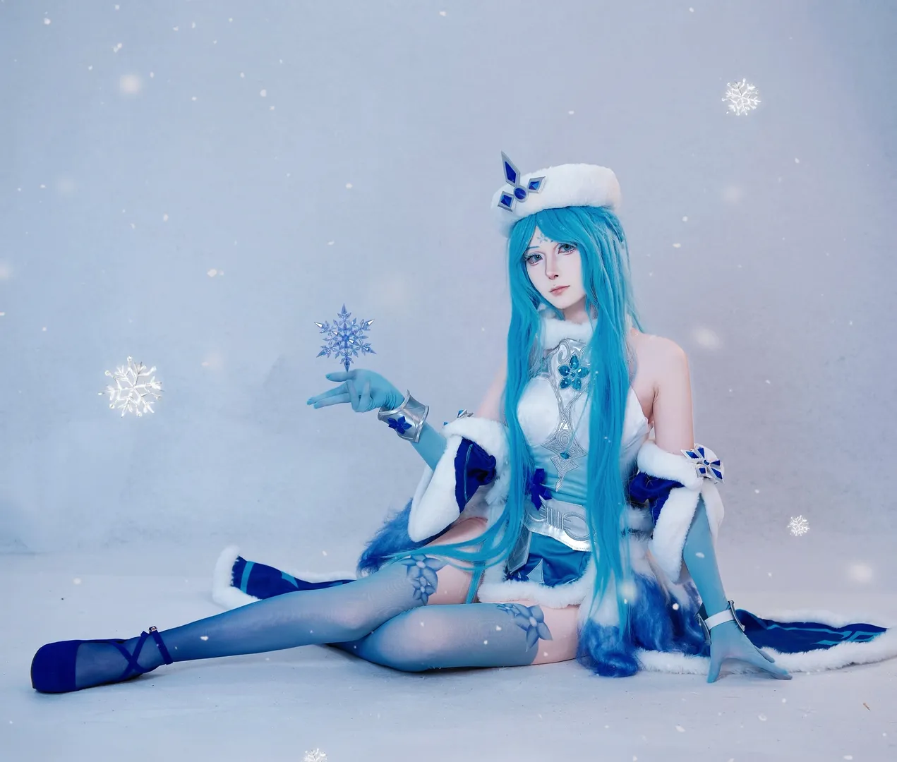 【王昭君cos】王者荣耀冰雪之华白梅落日的出片分享 - 第 3 张