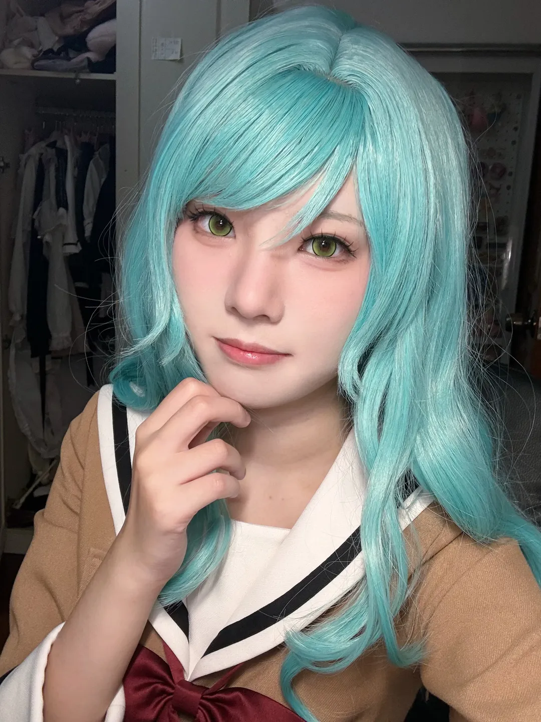 【冰川纱夜cos】BanG Dream! 冰川纱夜的经典水手服造型 - 第 1 张