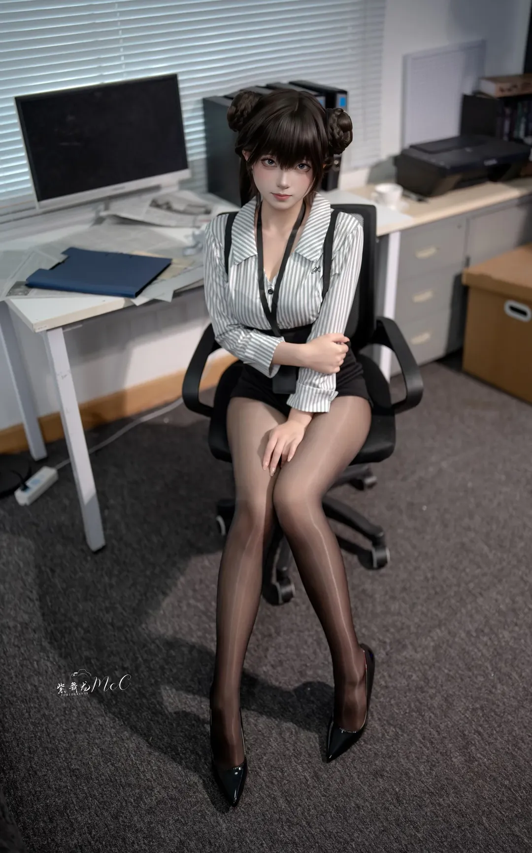 【妃咲cos】碧蓝档案办公室制服风格穿搭展示 - 第 2 张