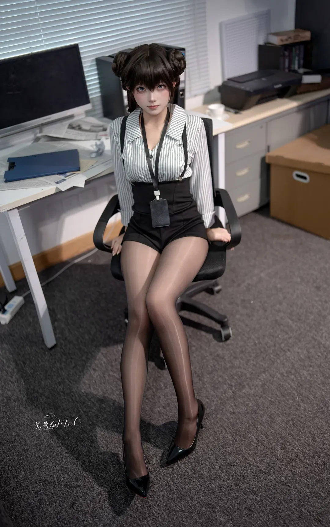 【妃咲cos】碧蓝档案办公室制服风格穿搭展示 - 第 4 张