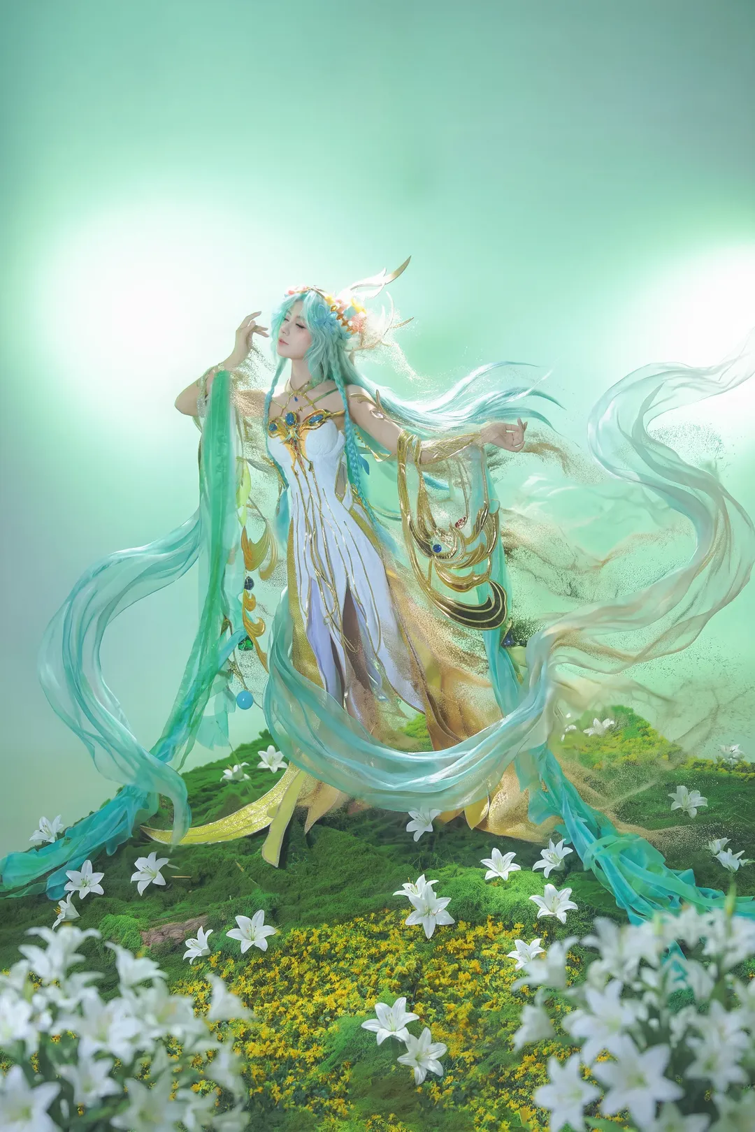 貂蝉cos 王者荣耀貂蝉穆夏 繁花与蝶的绝美幻境 - 第 2 张