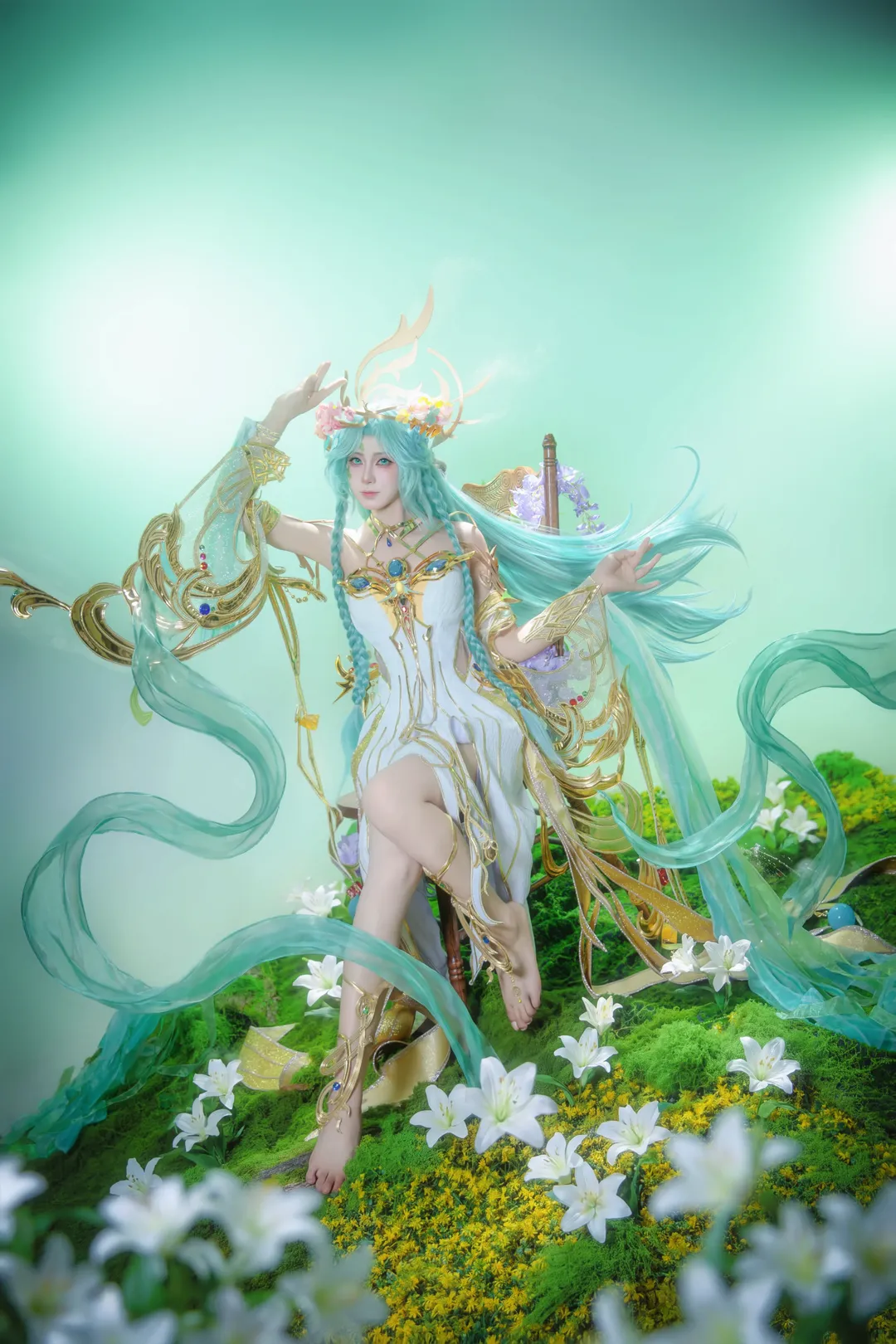 貂蝉cos 王者荣耀貂蝉穆夏 繁花与蝶的绝美幻境 - 第 5 张