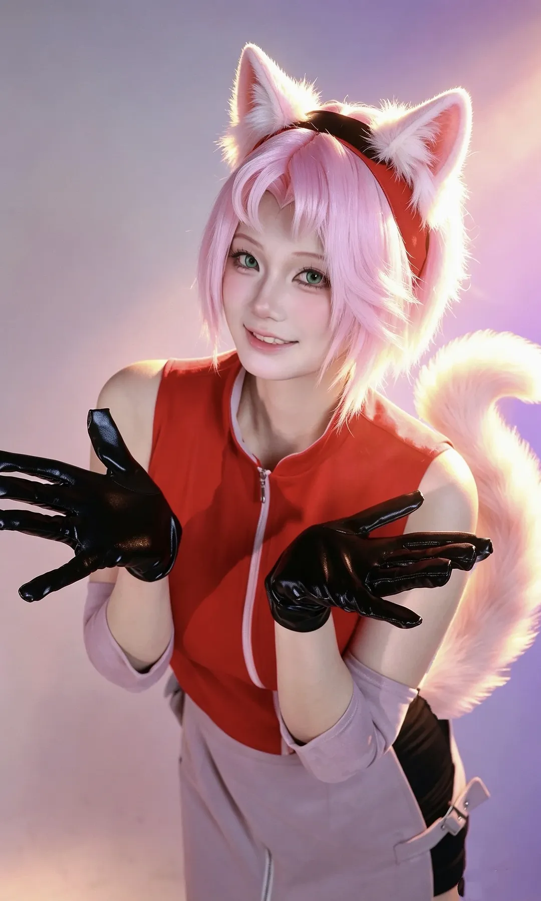 【春野樱cos】火影忍者里的粉色元气少女 - 第 1 张