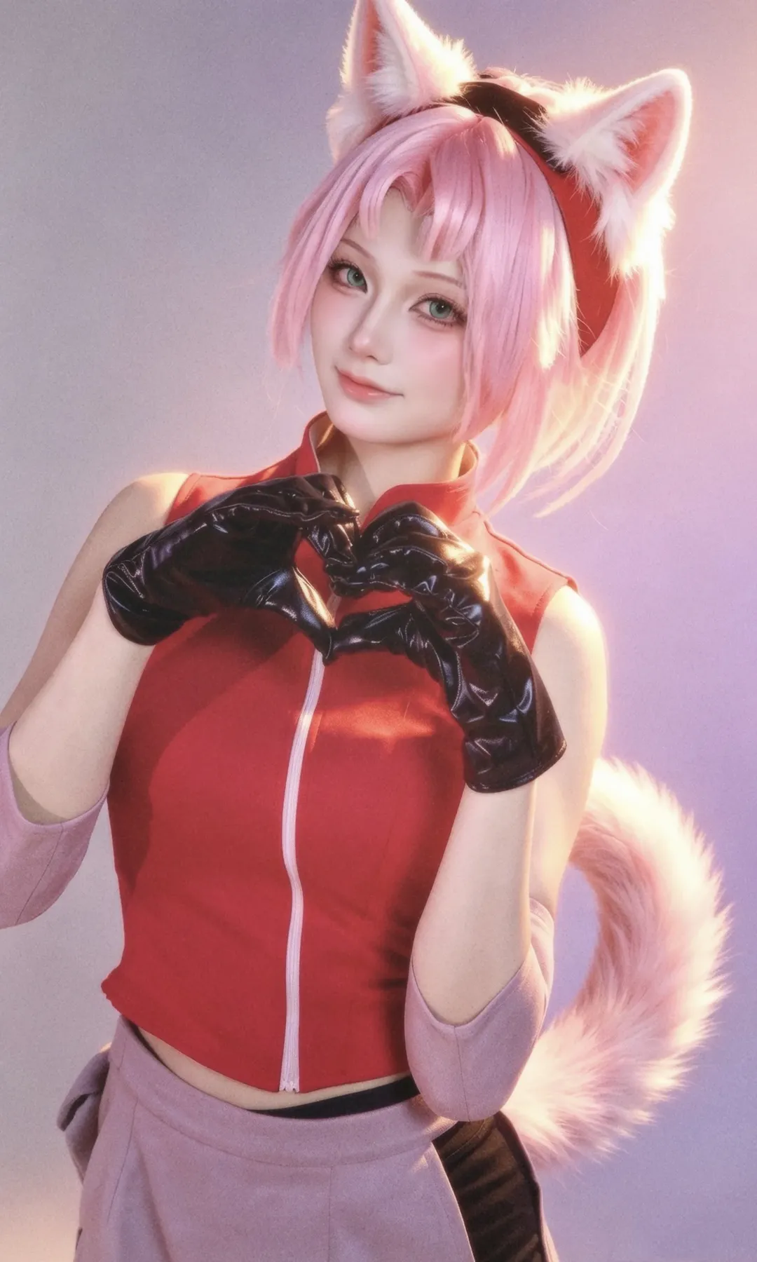 【春野樱cos】火影忍者里的粉色元气少女 - 第 2 张