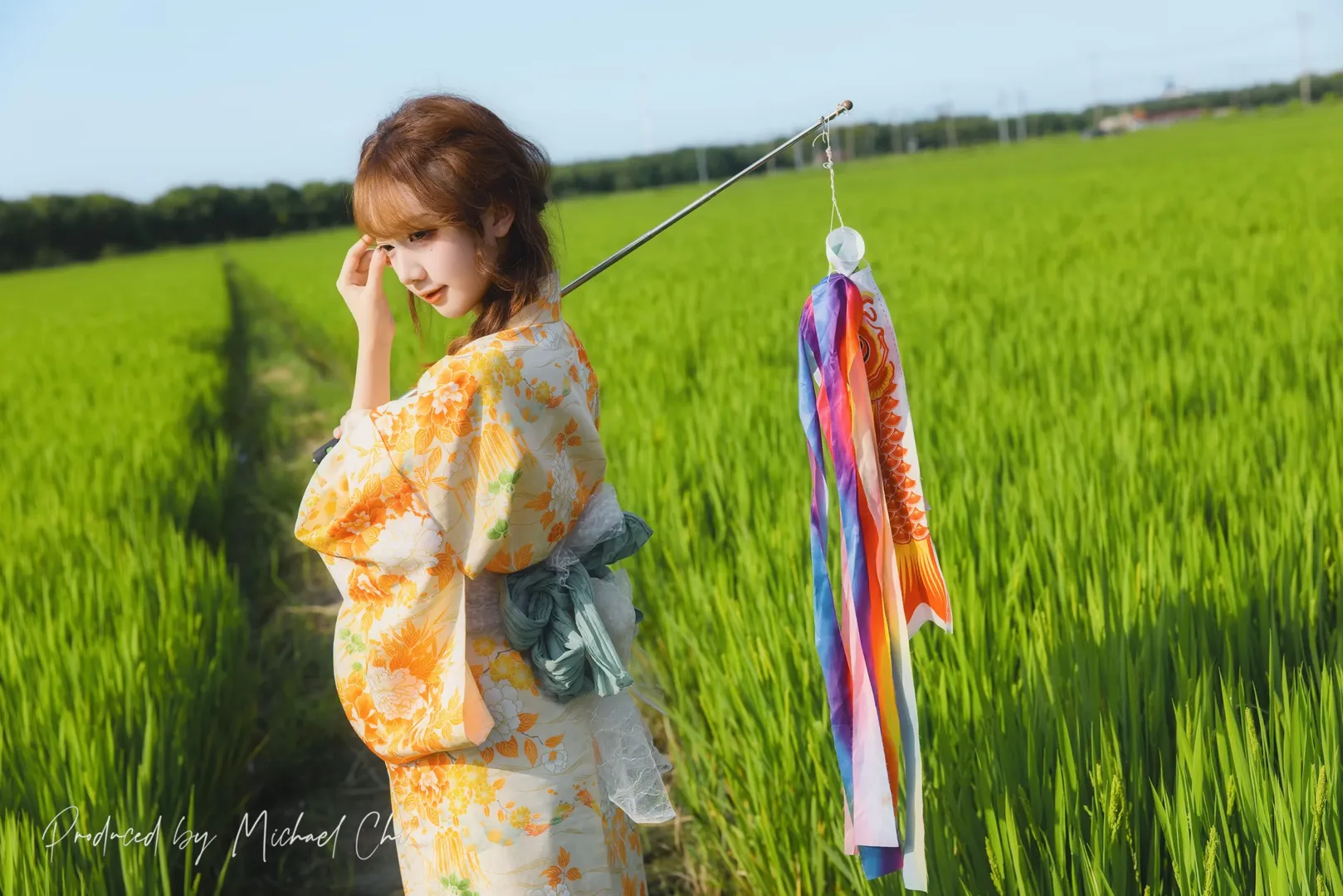 夏末稻田里的日系浴衣写真 - 第 2 张