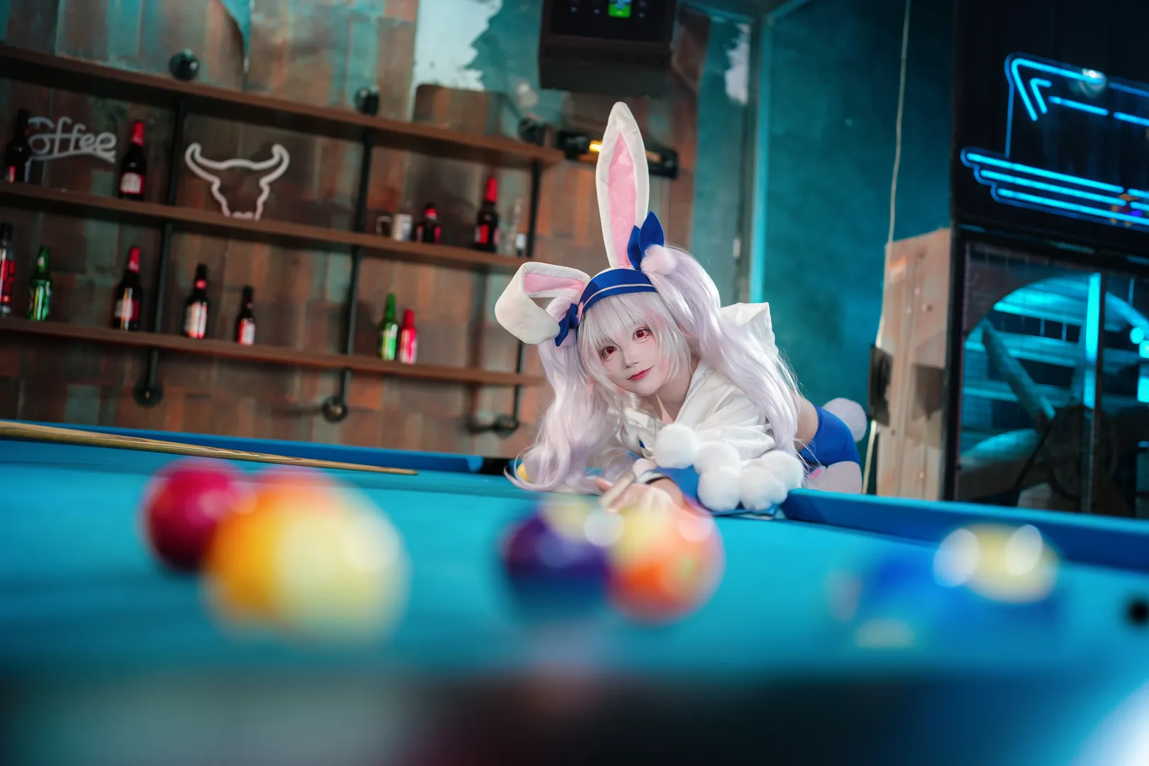 【拉菲cos】碧蓝航线兔女郎皮肤 娃娃机与台球室的奇妙碰撞 - 第 8 张