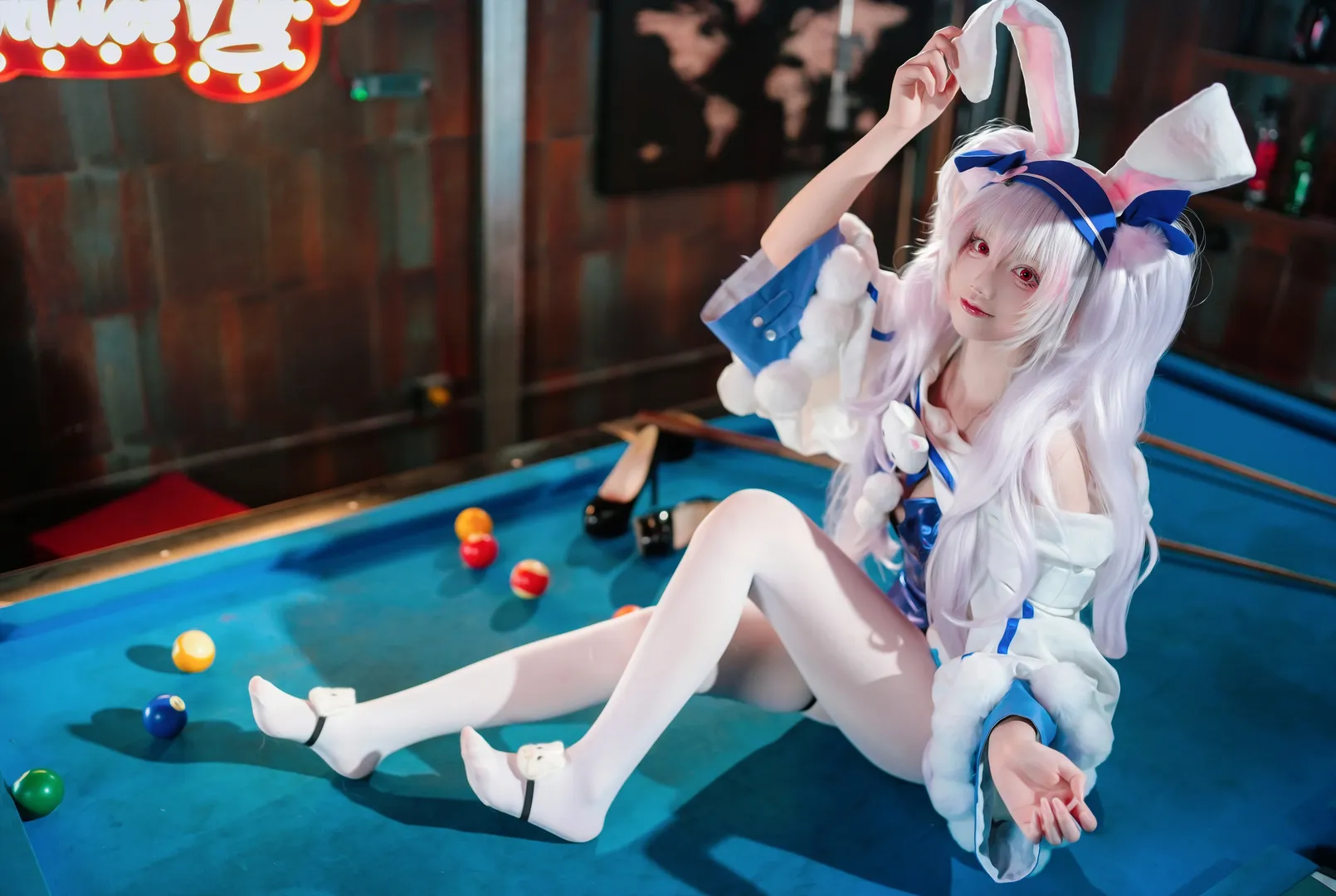 【拉菲cos】碧蓝航线兔女郎皮肤 娃娃机与台球室的奇妙碰撞 - 第 9 张