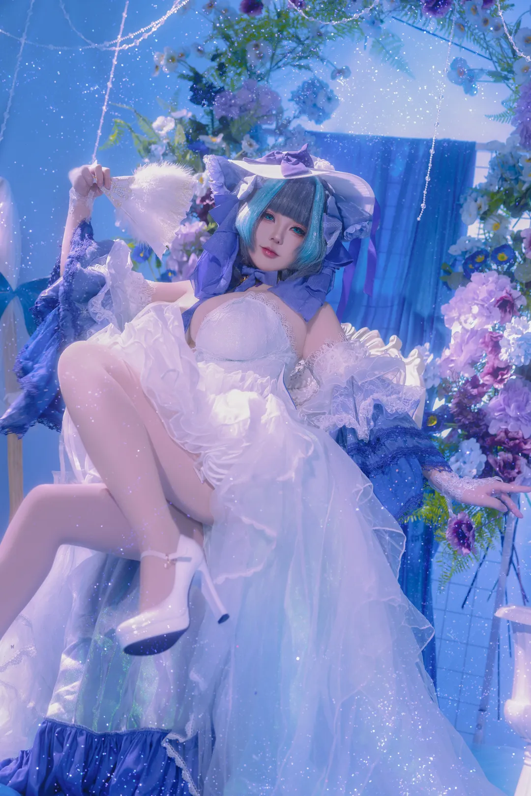 【柴郡cos】碧藍航線柴郡藍紫花海寫真 - 第 1 張