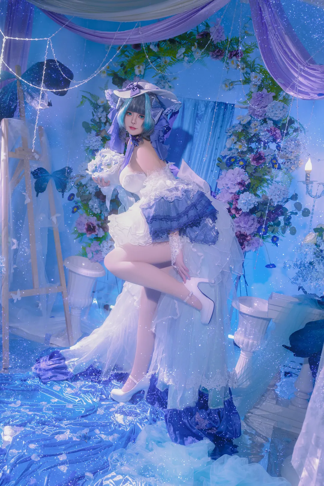 【柴郡cos】碧藍航線柴郡藍紫花海寫真 - 第 3 張