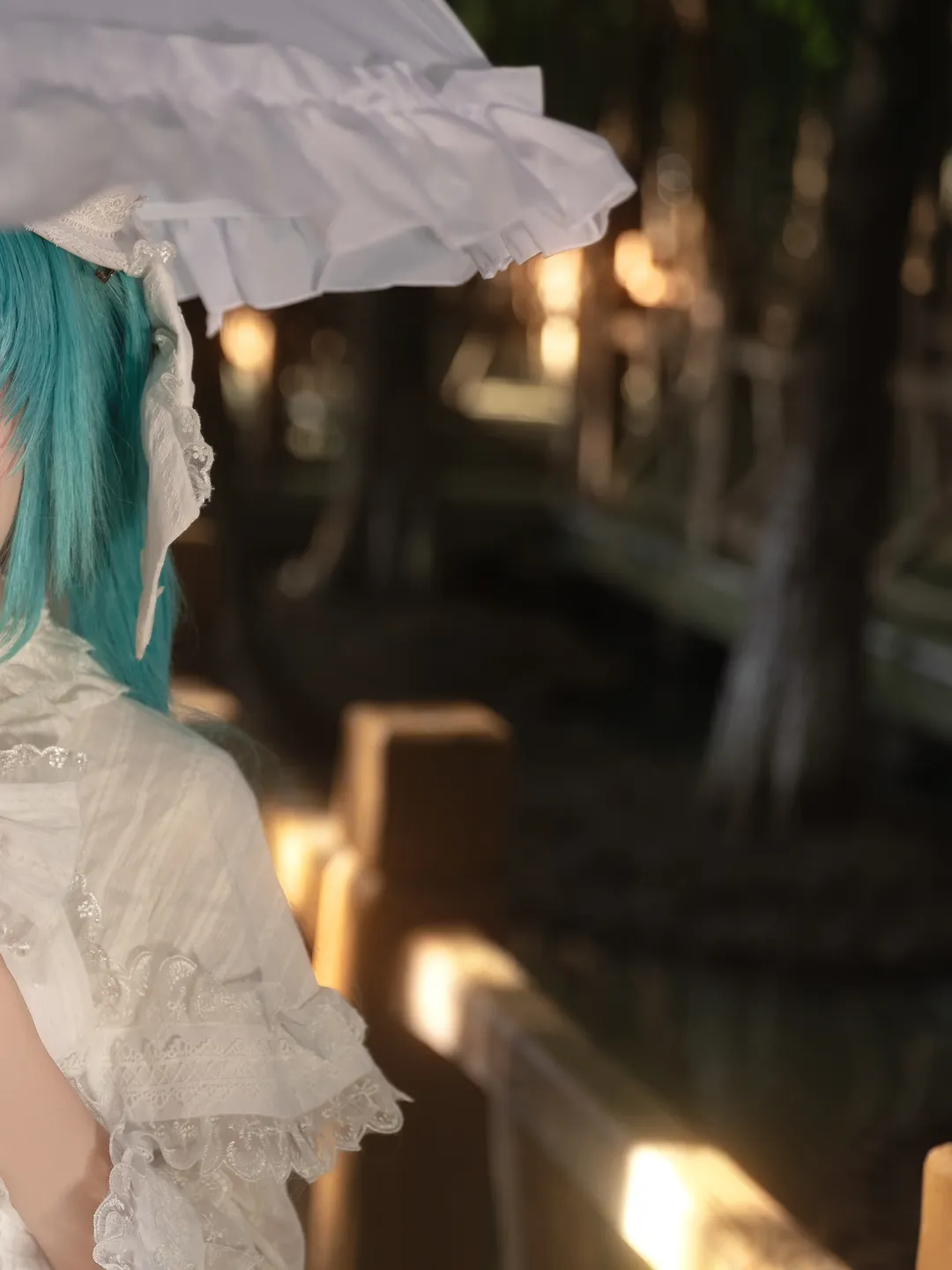 【初音未来cos】花嫁造型的蕾丝与红宝石细节 - 第 2 张