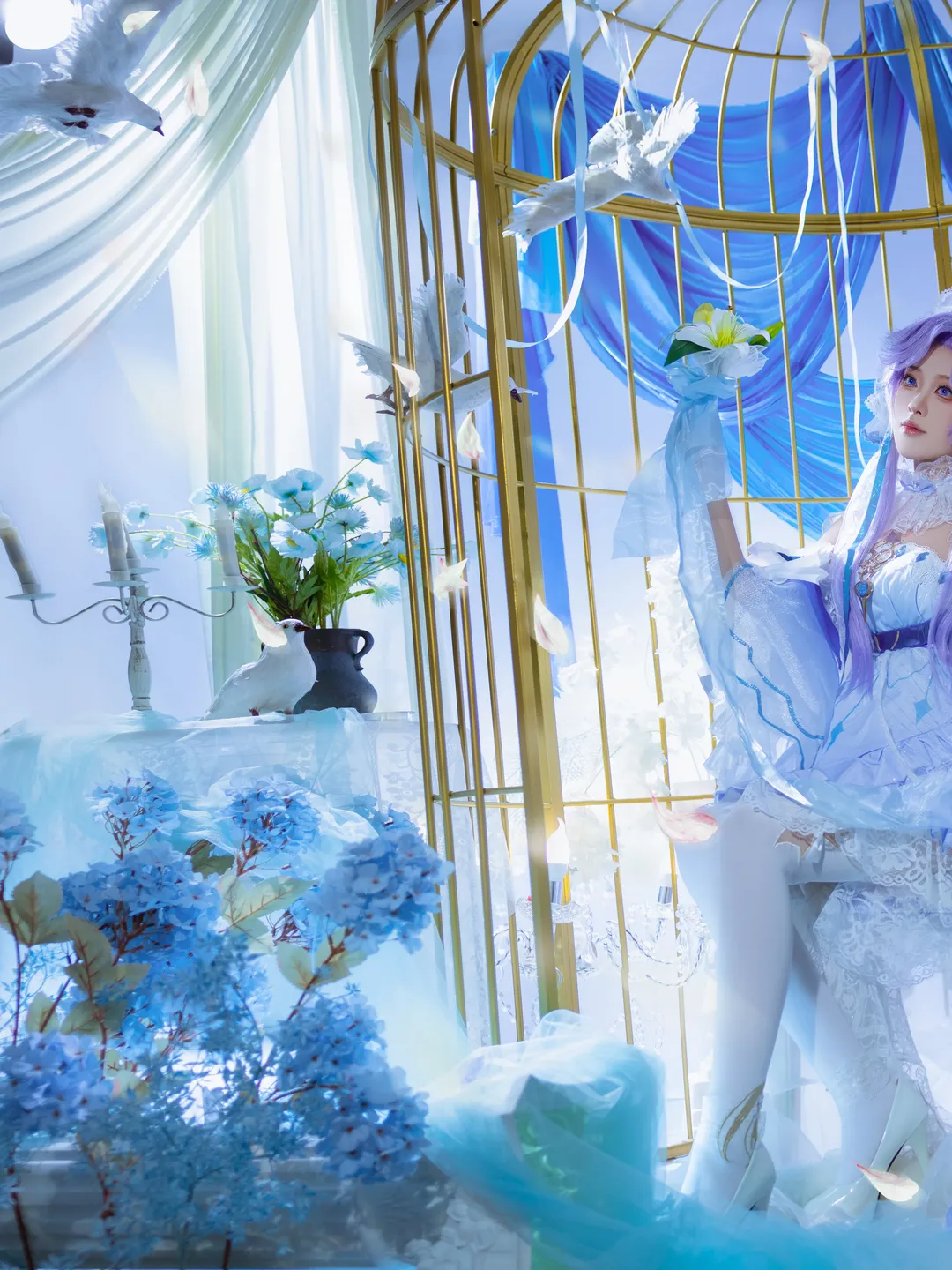 【大乔cos】王者荣耀中清冷又梦幻的笼中鸟 - 第 1 张
