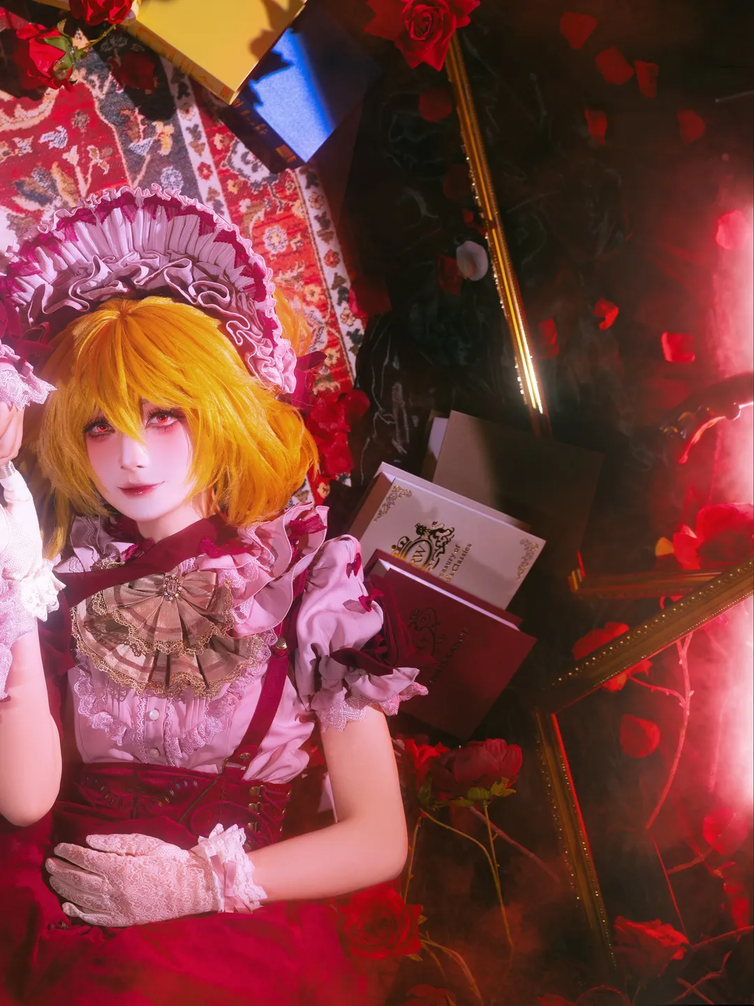 【蕾米莉亚cos】东方Project红魔馆吸血鬼姐妹的暗夜玫瑰正片 - 第 2 张