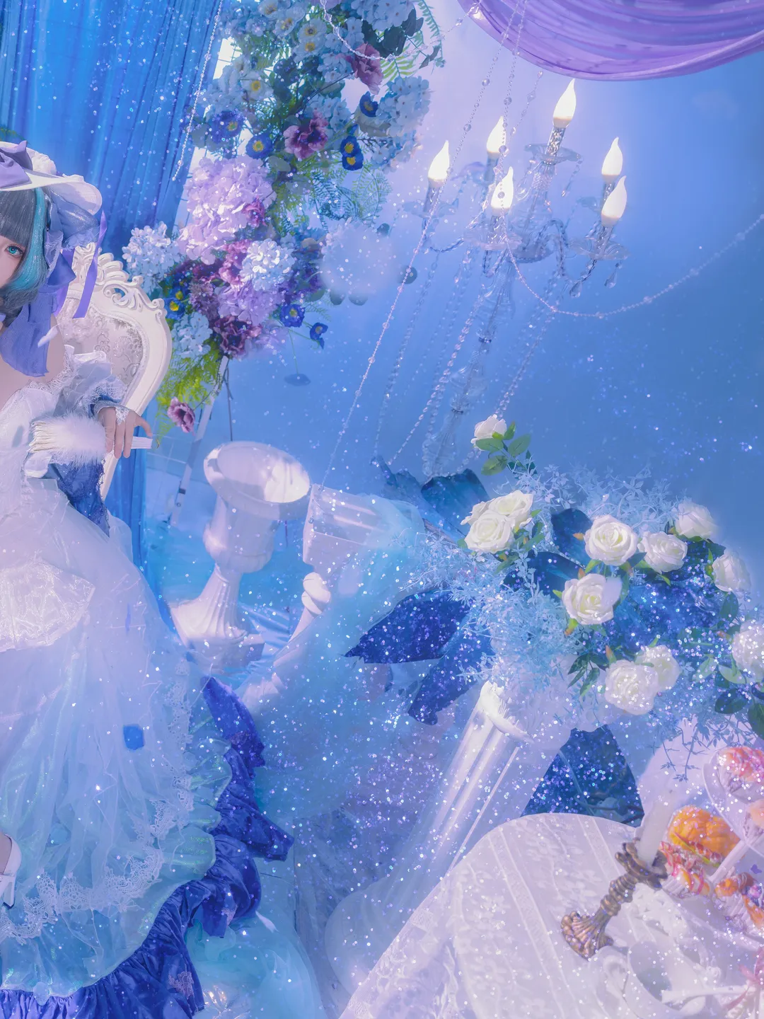 【柴郡cos】碧蓝航线里的优雅大小姐，蓝色梦幻布景拍摄记录 - 第 2 张