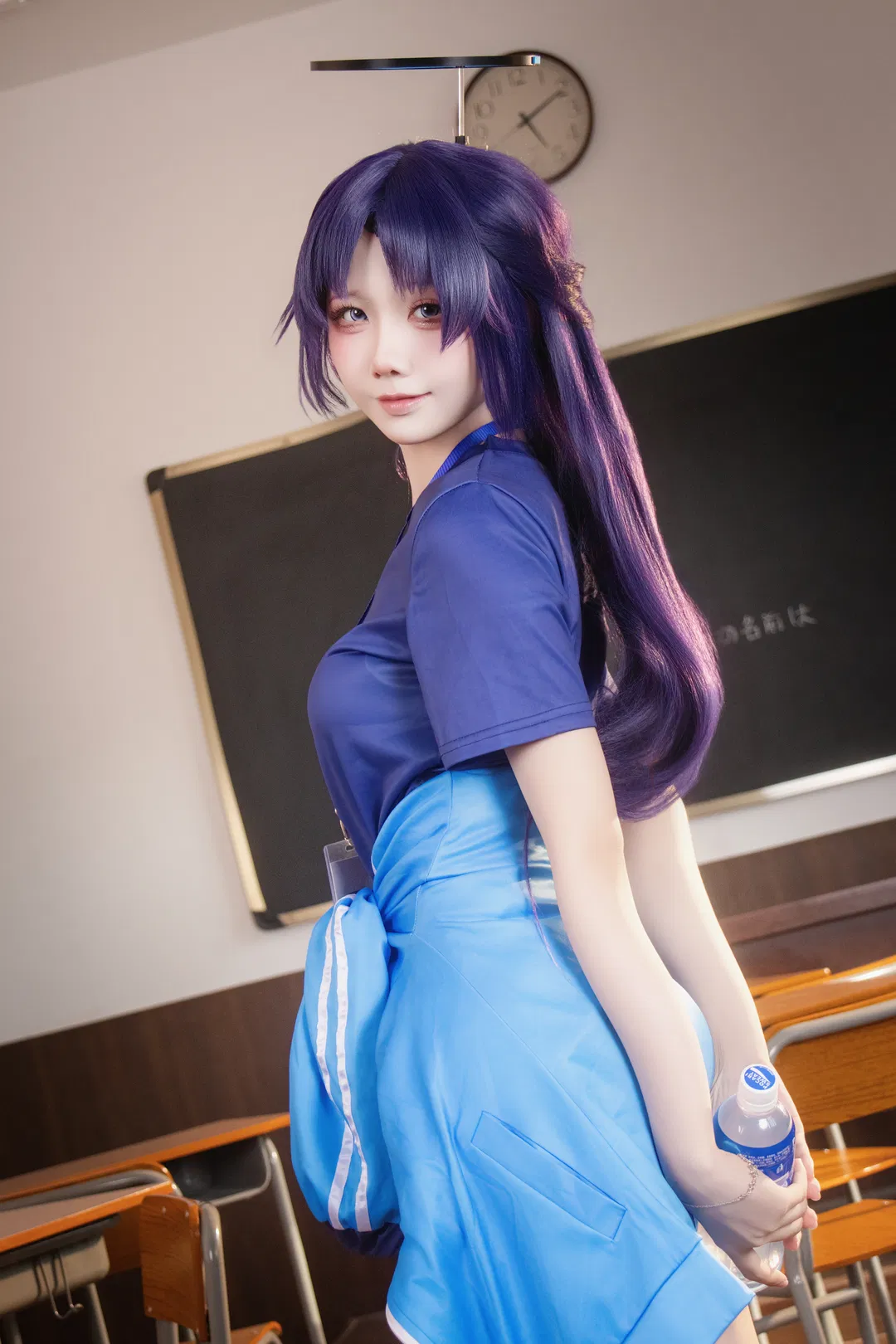 【優香cos】在教室裡揮灑汗水的體操服日常 - 第 3 張