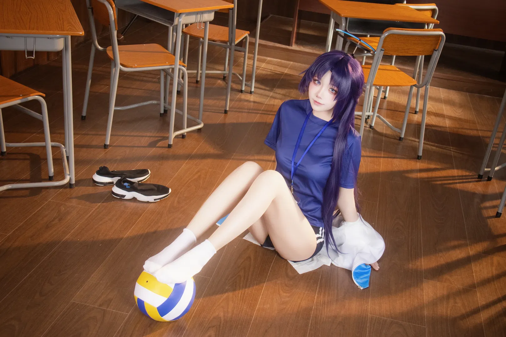 【優香cos】在教室裡揮灑汗水的體操服日常 - 第 4 張