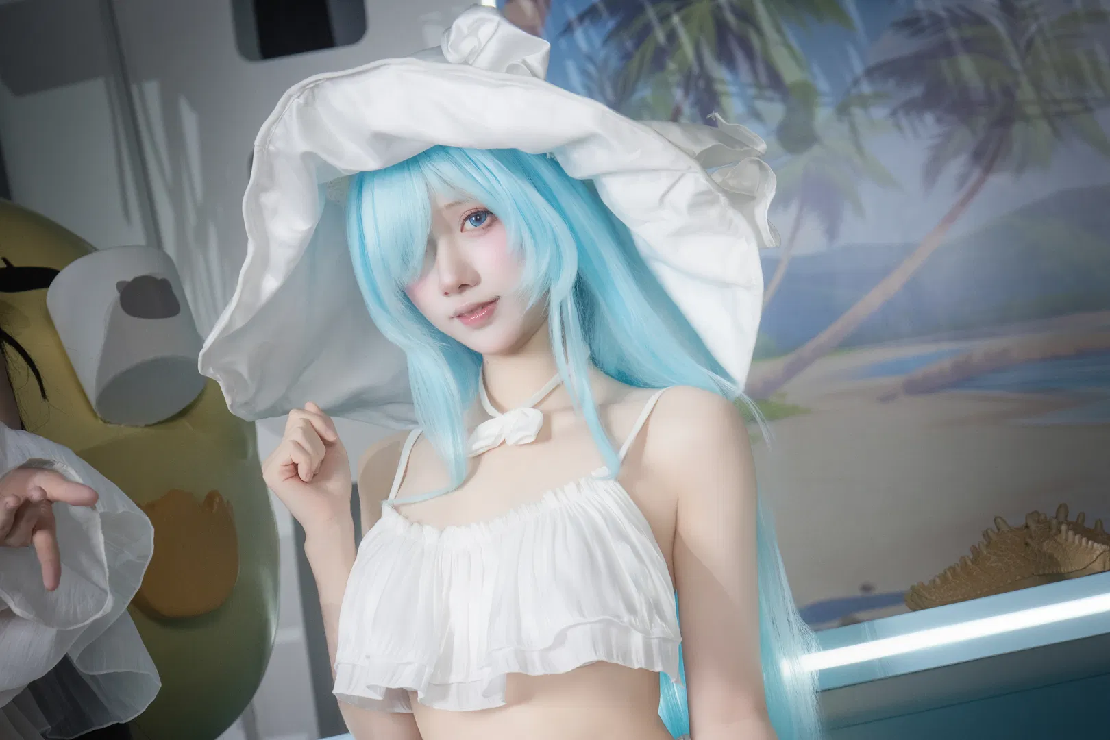 【雅努斯cos】碧蓝航线夏日海滩的清爽白裙 - 第 3 张