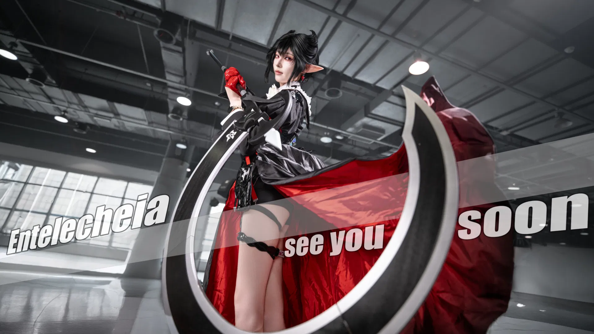 【隐德来希cos】明日方舟场照，黑红战袍与巨型镰刀 - 第 2 张