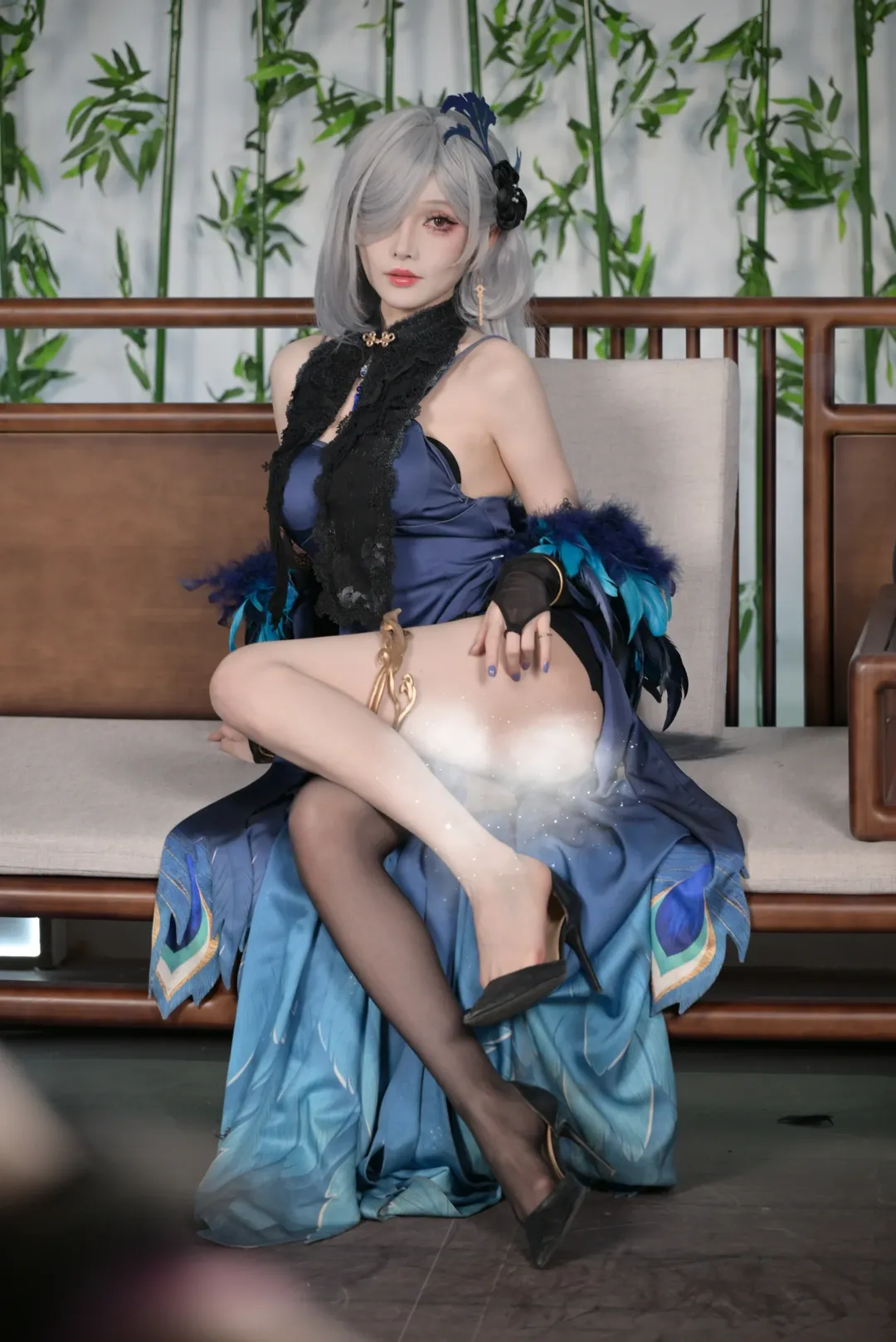 碧蓝航线彰武cos，清凉节的蓝羽魅影 - 第 2 张